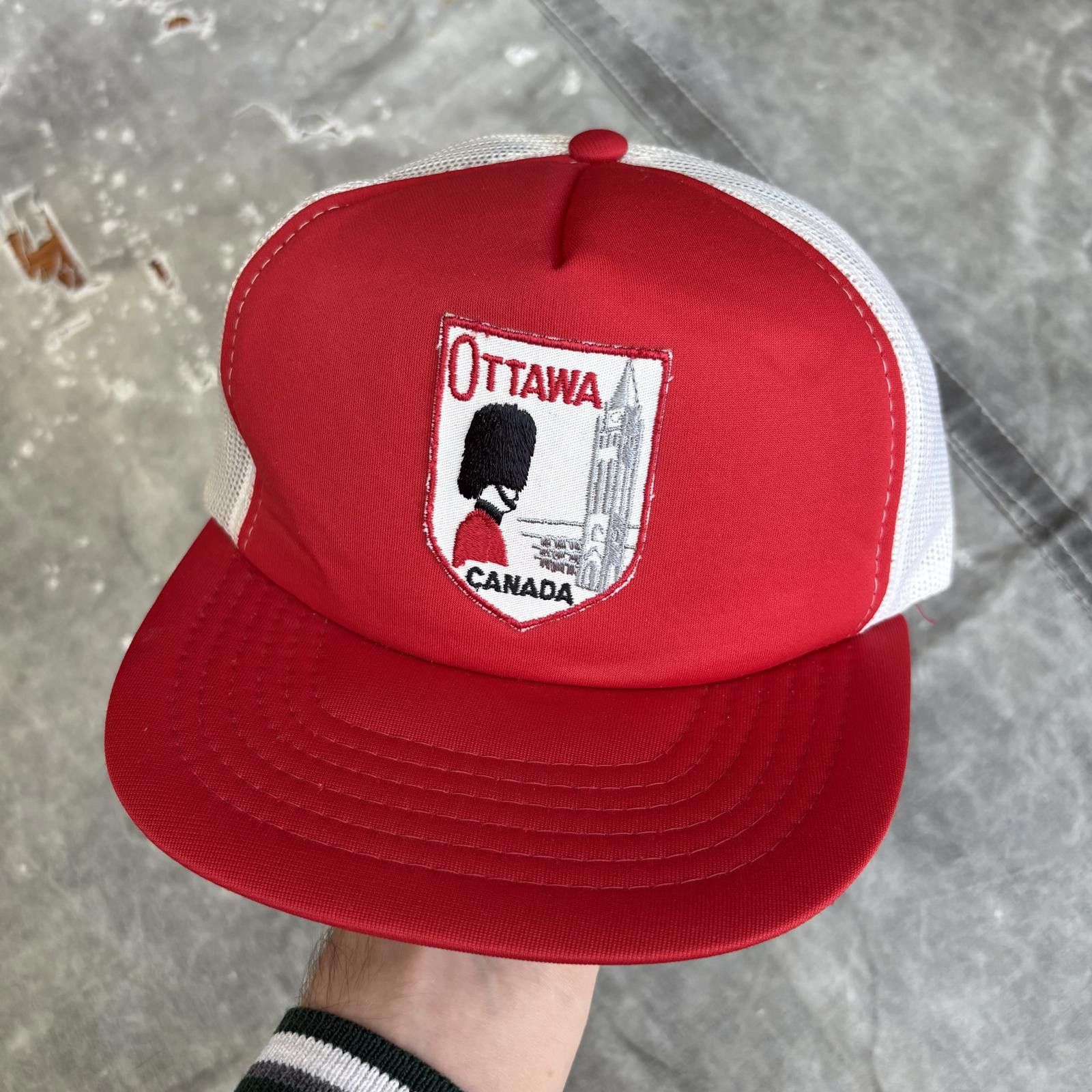 Vintage Vintage 80s Ottawa Canada Royal Guard Patch Trucker Hat Size ONE SIZE - 1 Thumbnail