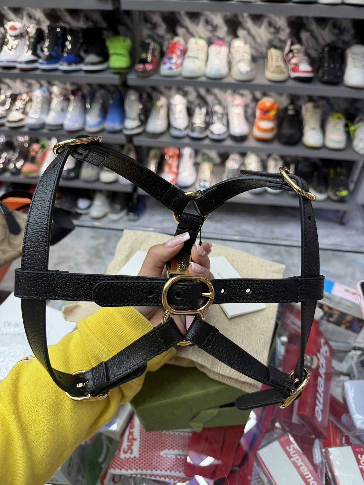 Gucci Gucci Dog Black Leather Harness Size ONE SIZE - 2 Thumbnail