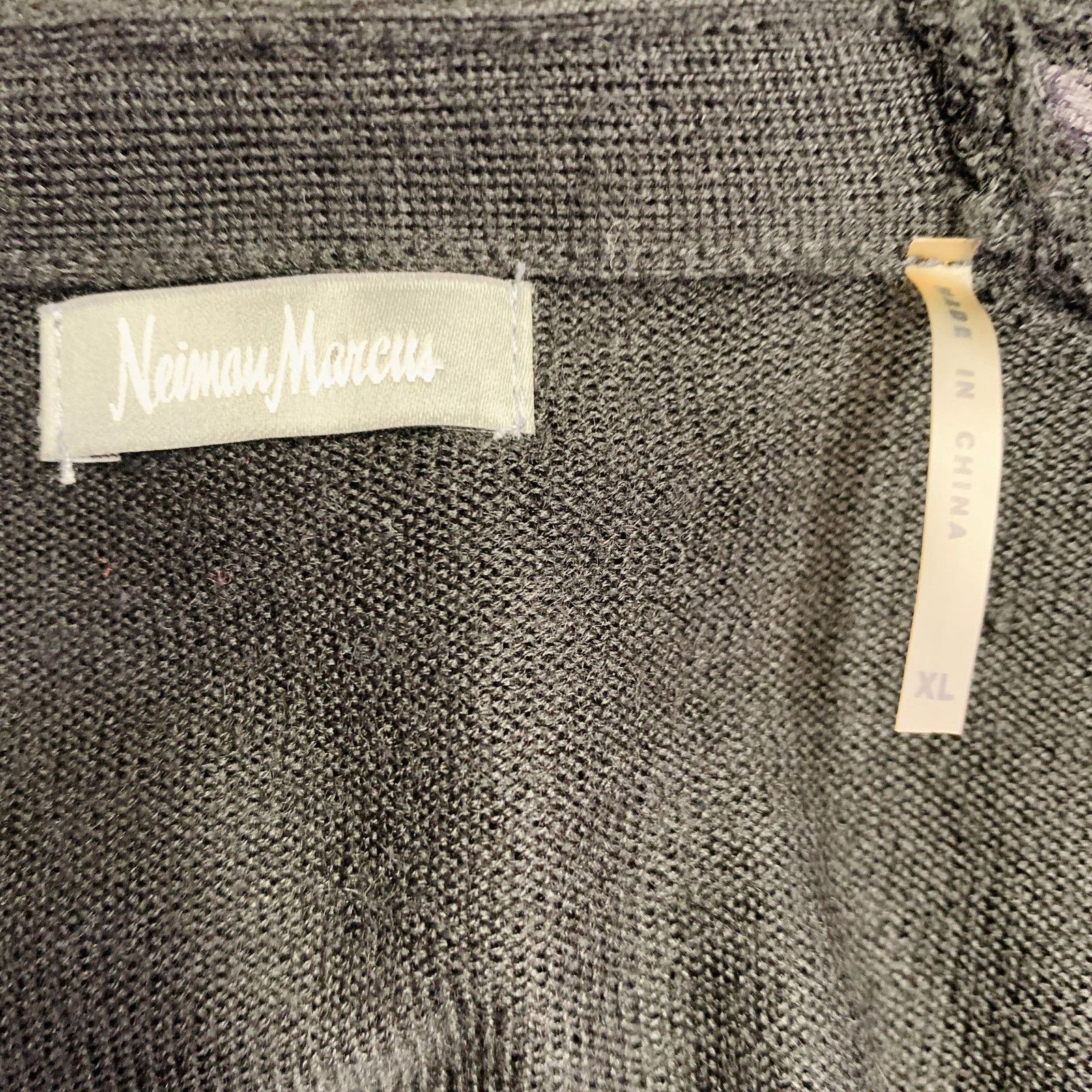 Neiman Marcus Size XL Black Acrylic Wool Ruffled Open Front Cardigan Size XL / US 12-14 / IT 48-50 - 5 Thumbnail