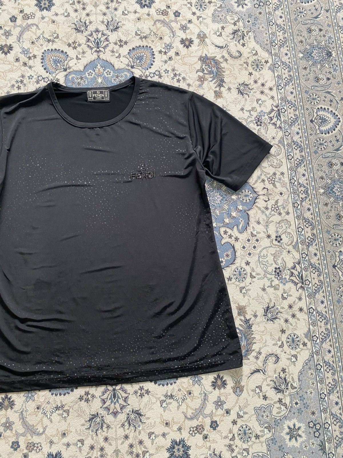 Fendi VINTAGE FENDI JEANS BLACK EMBROIDERY SHIRT BLINK 90s ITALY Size S / US 4 / IT 40 - 2 Thumbnail