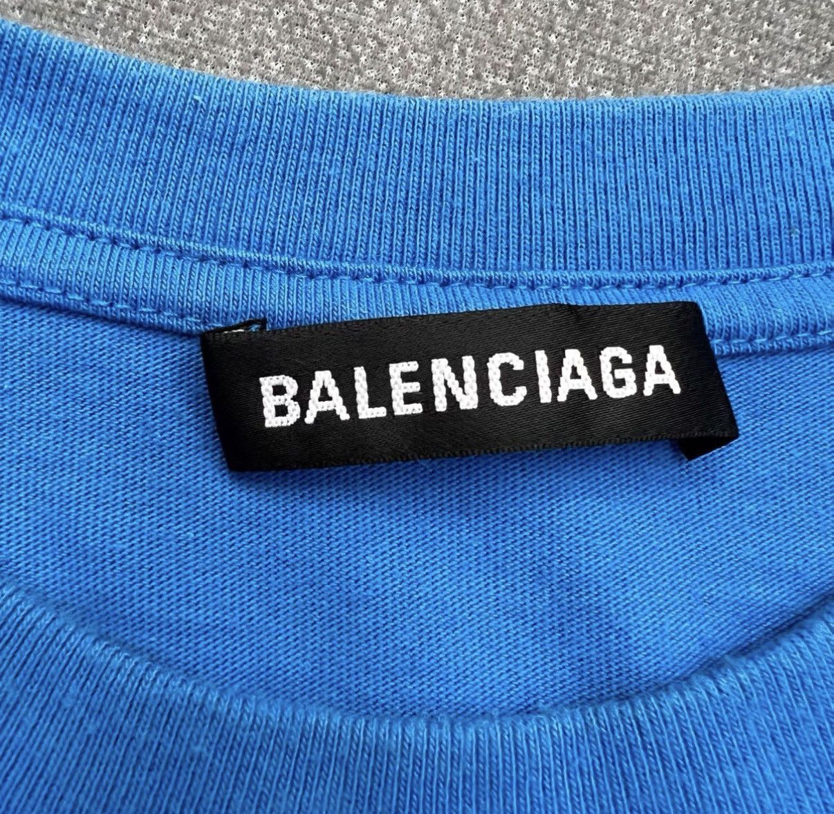 Balenciaga Balenciaga Blue Letter Print Logo Short Sleeve T-Shirt Size US XXS / EU 40 - 4 Thumbnail
