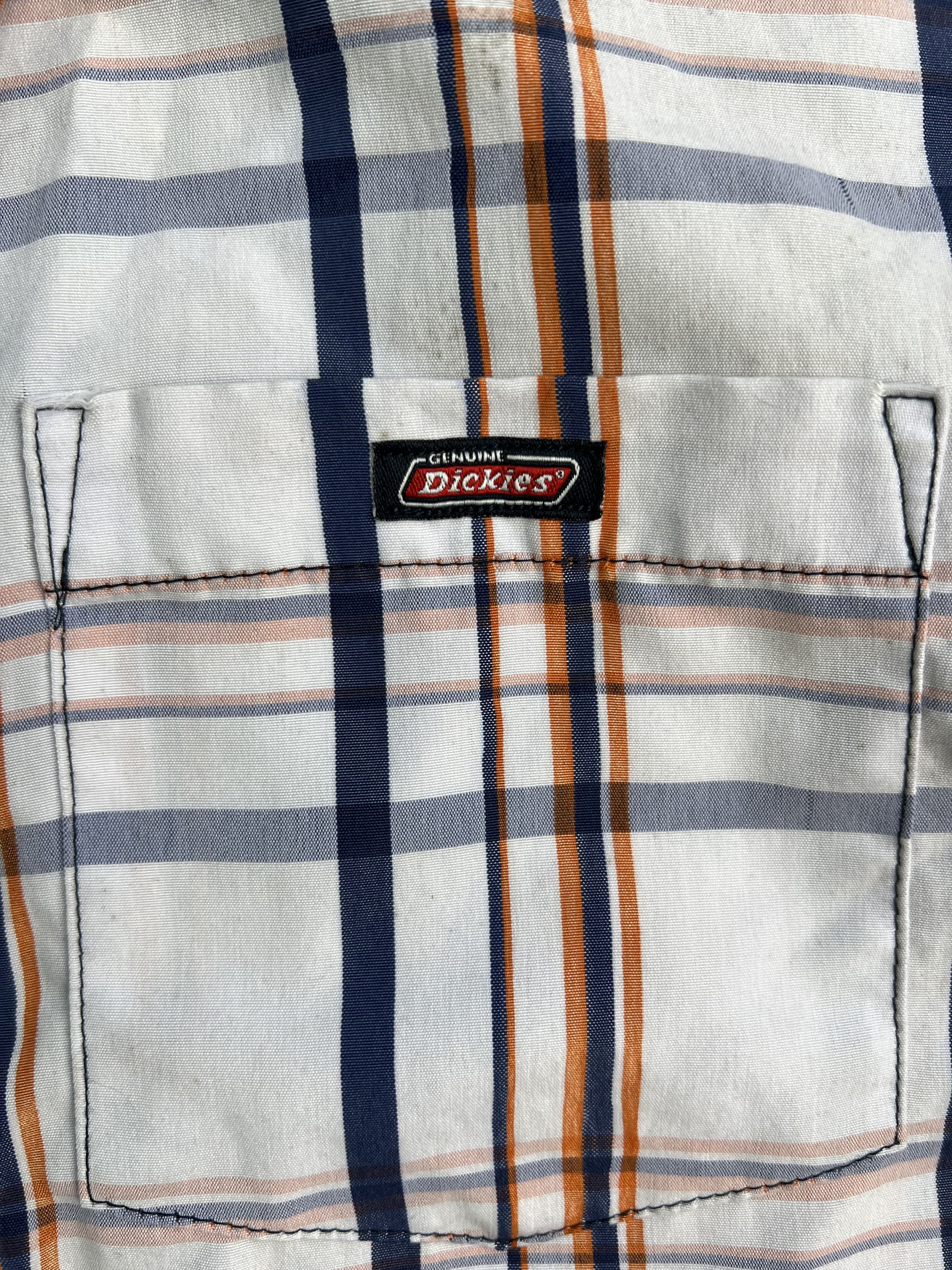Dickies × Vintage Vintage Dickies Checkered Cropped Work Shirt XL Size US XL / EU 56 / 4 - 4 Thumbnail