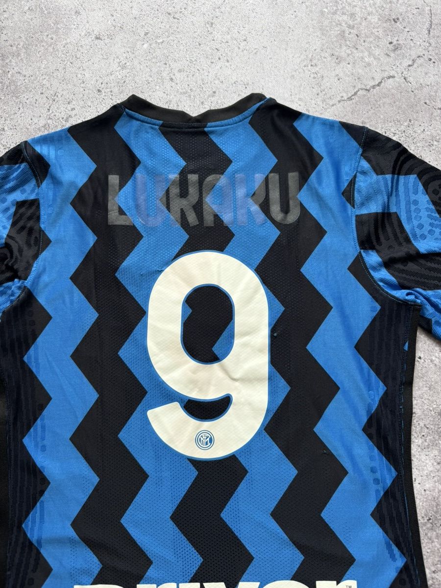 Nike 🔥NIKE INTER MILAN 2020/21 HOME PLAYER ISSUE VAPORKNIT JERSEY Size US L / EU 52-54 / 3 - 8 Thumbnail