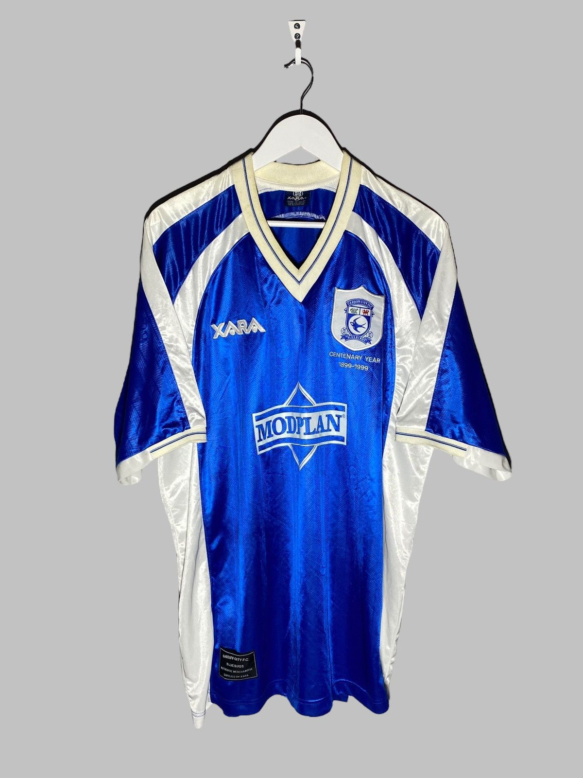 Vintage Vintage Cardiff City 1999 Home Football Shirt Soccer Jersey Size US XXL / EU 58 / 5 - 1 Thumbnail
