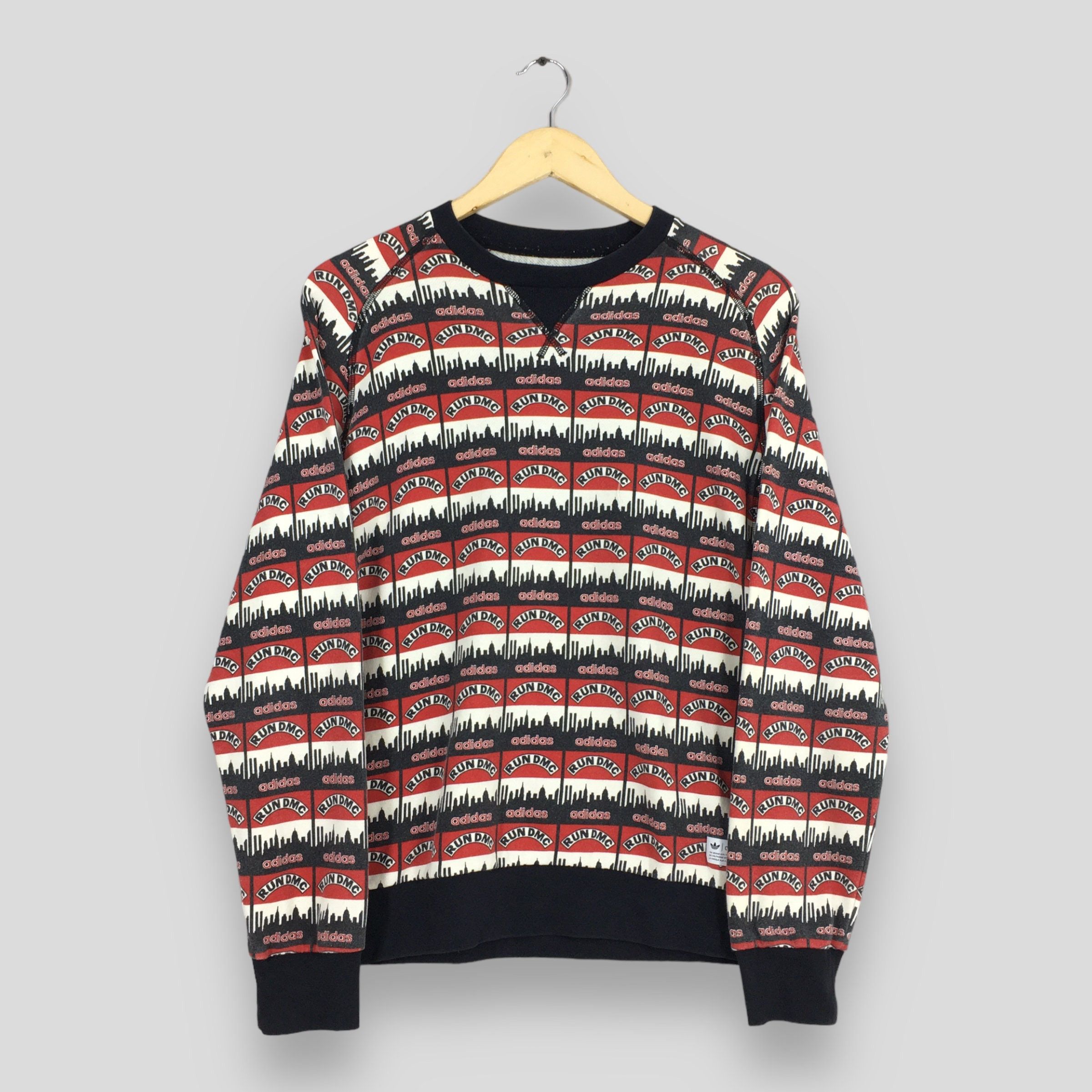 Adidas × RUN DMC Vintage Adidas Run DMC Stripes Overpinted Sweater Small Size US S / EU 44-46 / 1 - 1 Thumbnail