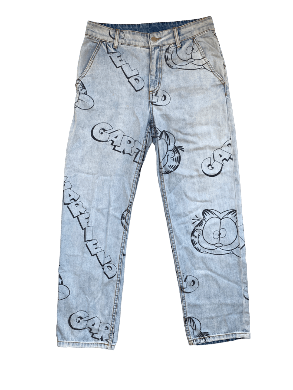 Avant Garde Rare Garfield Full Printed Jeans | Grailed