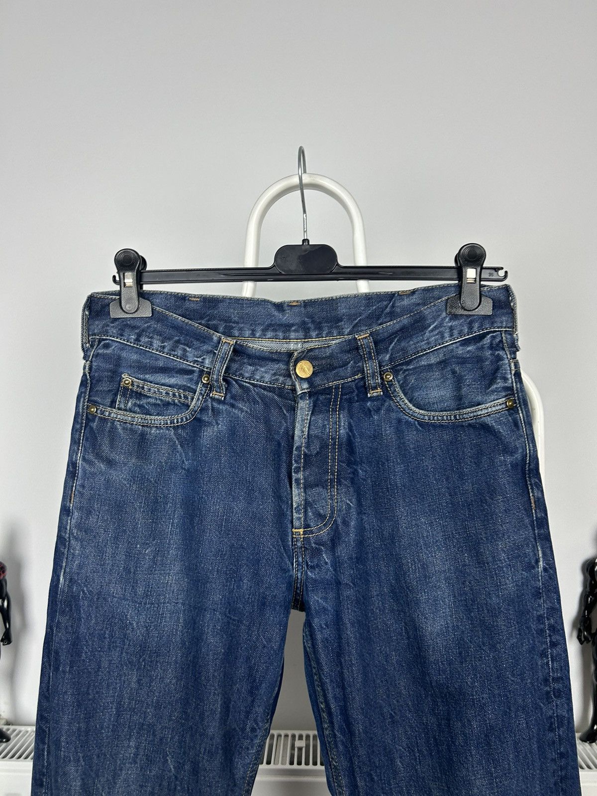 Carhartt × Jean × Vintage Carhartt Texas Pant Blue Denim Jeans Size US 29 - 7 Thumbnail
