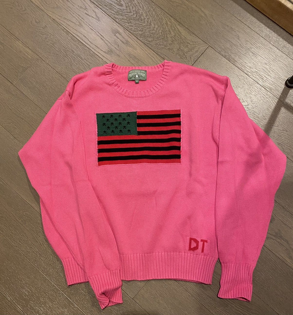 image of Denim Tears Sweater in Pink, Men's (Size XL)