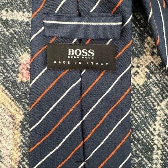 Hugo Boss Boss Hugo Boss Blue w/ Stripes Silk Necktie Size ONE SIZE - 2 Thumbnail