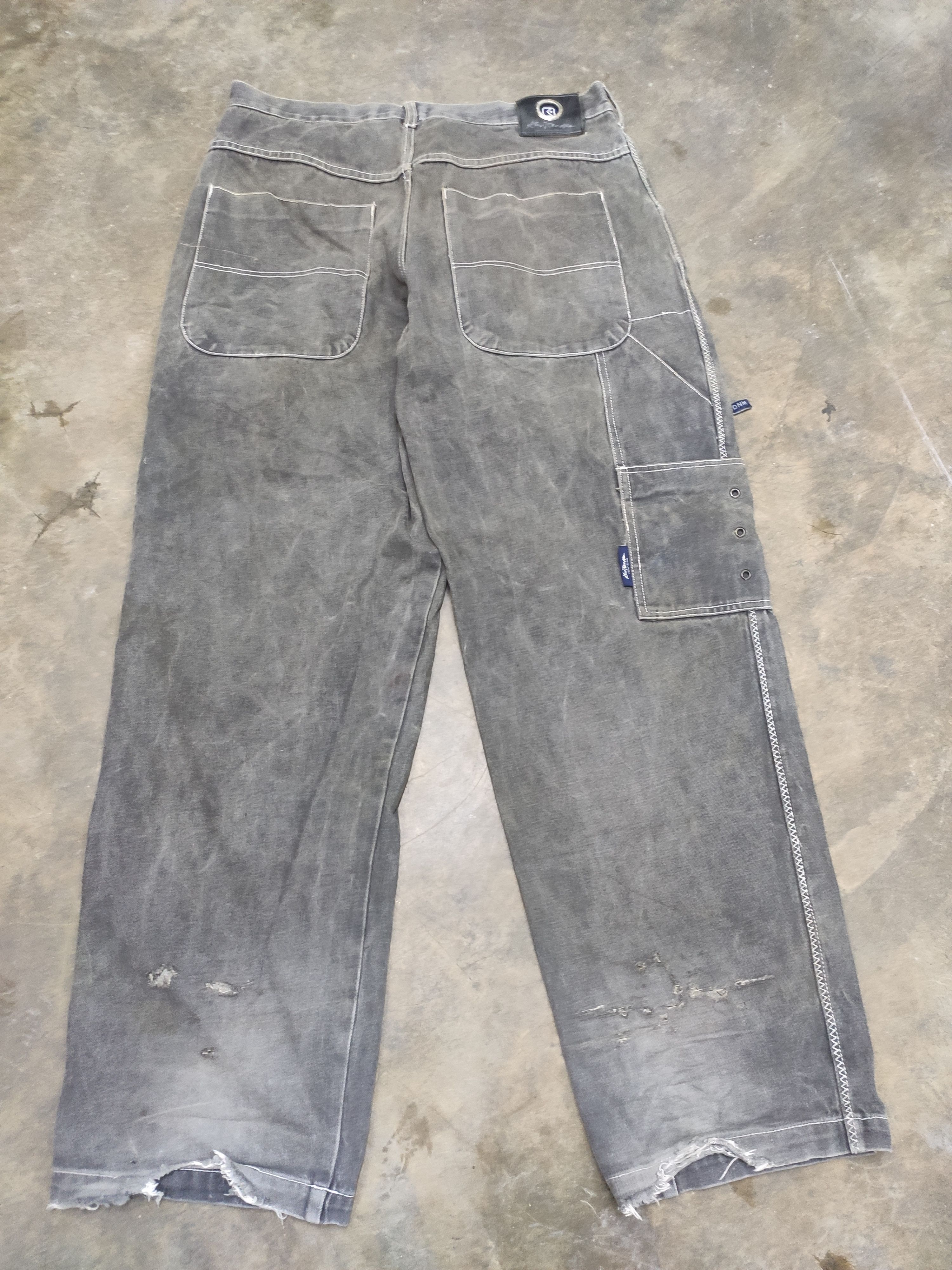 Fubu 🔥 Kno Betta savvy denim baggy JNCO design hype faded Size US 36 / EU 52 - 15 Thumbnail