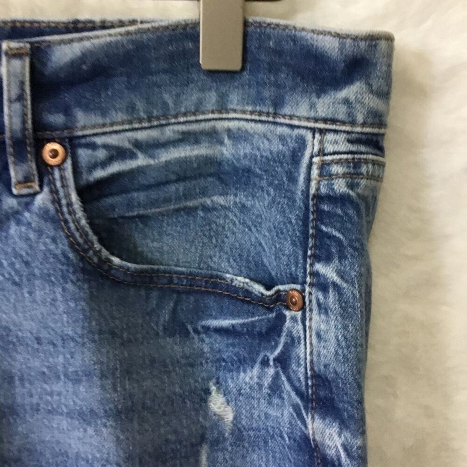 Loft Loft Blue High Waist Straight Crop Jeans Size 30" / US 8 / IT 44 - 2 Thumbnail