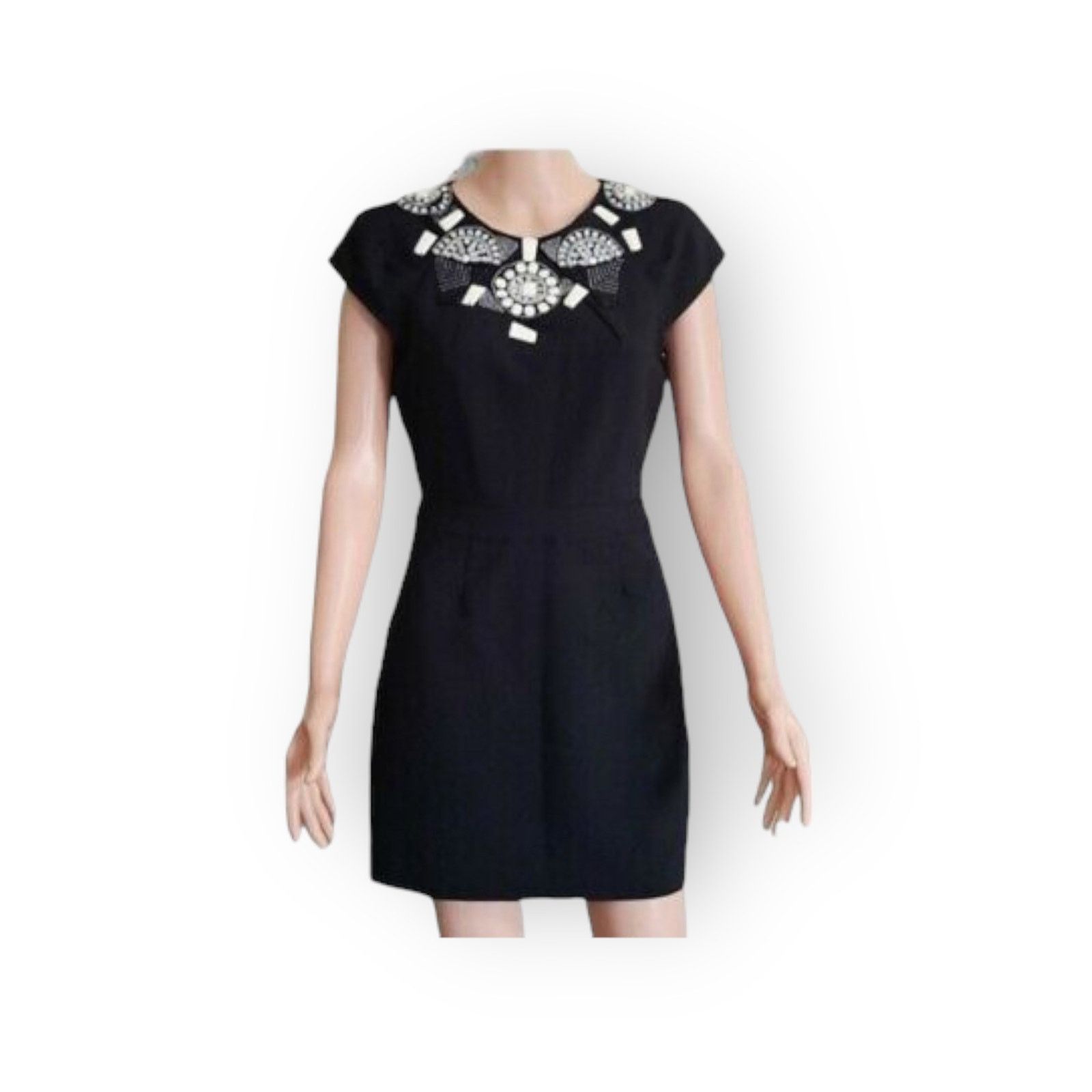 Vintage Bebe | Vintage Y2K Beaded Mini Dress | Small Size S / US 4 / IT 40 - 1 Thumbnail