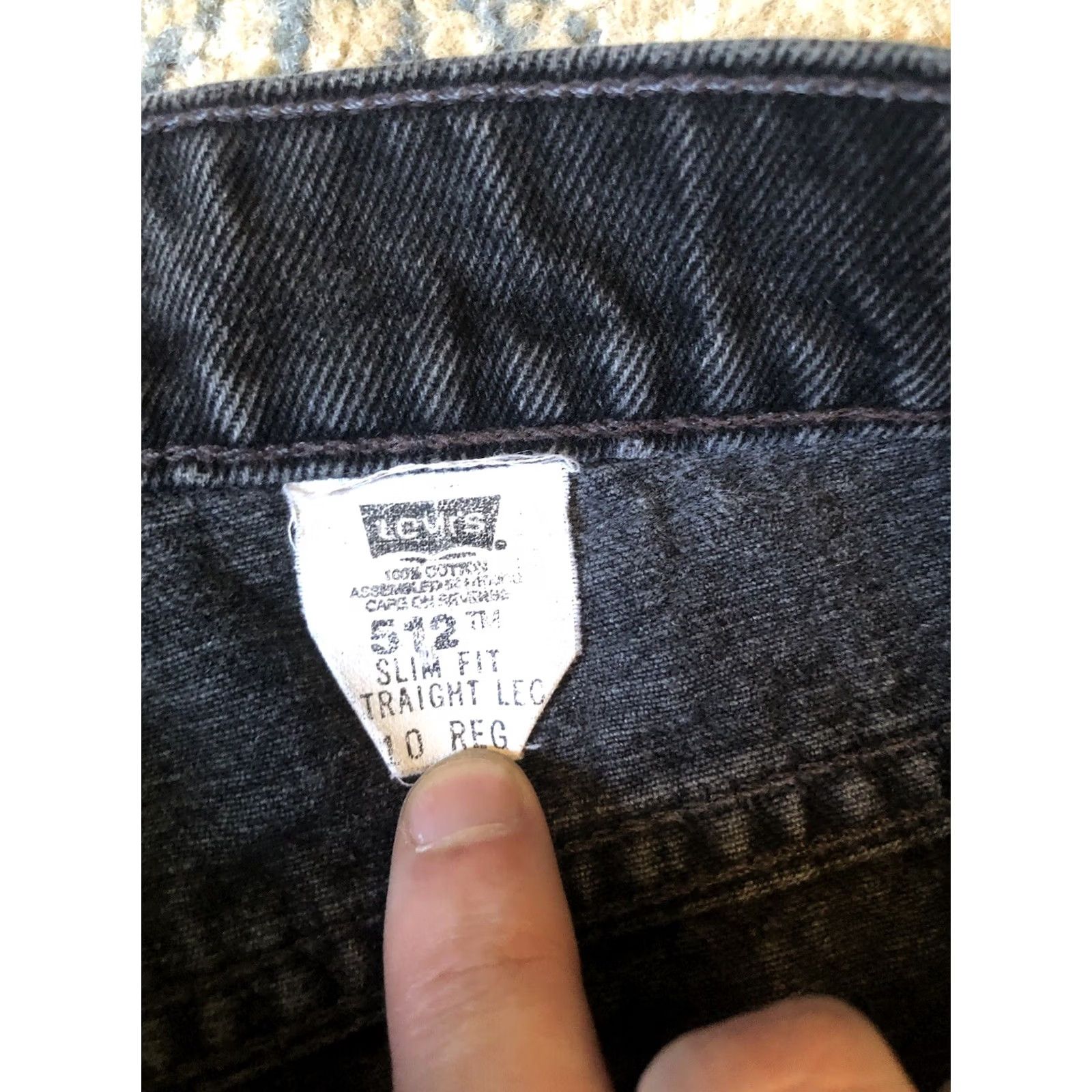 Levi's VINTAGE Levi's 512 Jeans Womens Size 10 Black Slim Fit Straight Leg 28x28 Regular - Blue Size 32" / US 10 / IT 46 - 5 Thumbnail