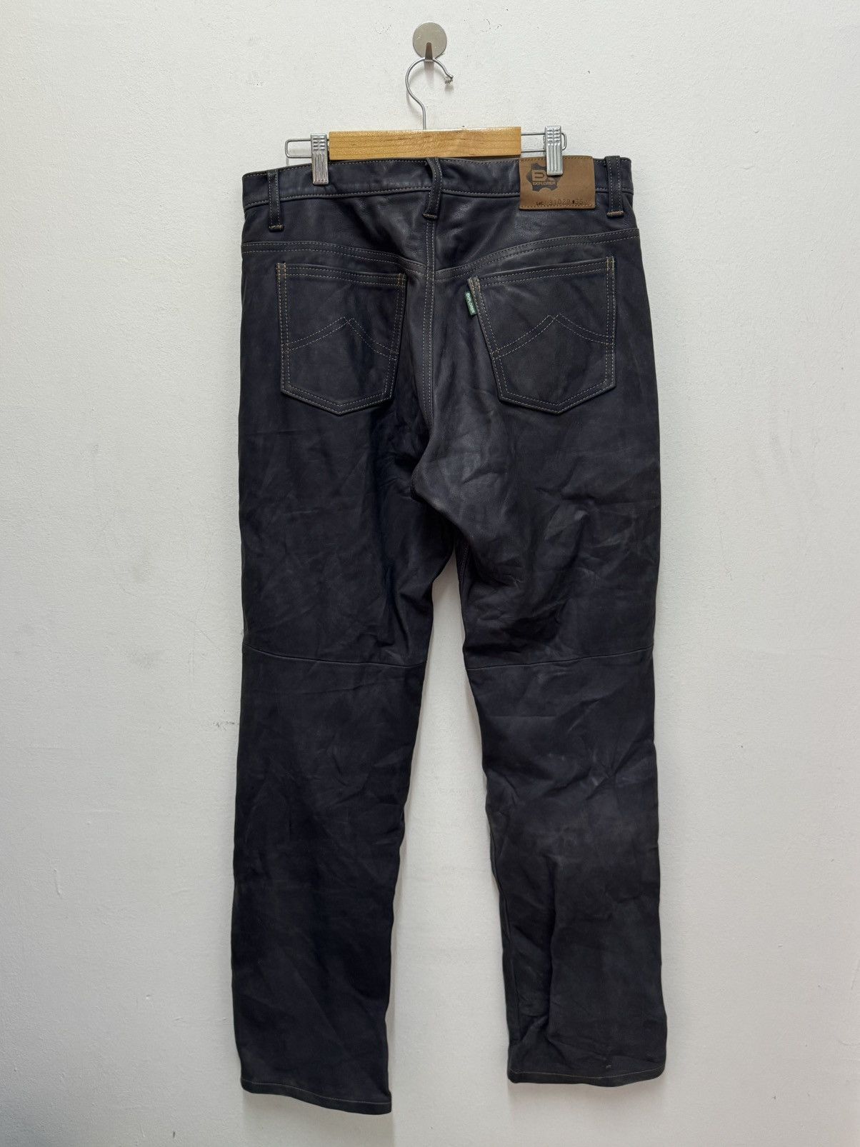 Vintage Explorer leather jeans Japan Size US 35 - 8 Thumbnail