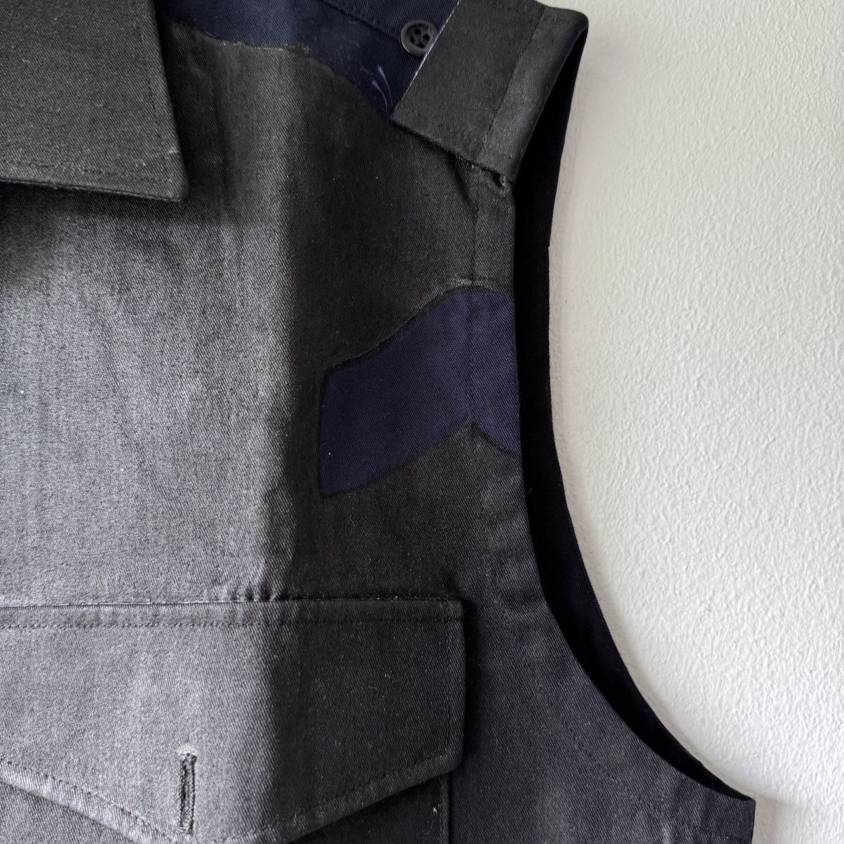 Maison Margiela SS2003 Martin Margiela Artisanal Black Painted Officer Vest Size US L / EU 52-54 / 3 - 6 Thumbnail