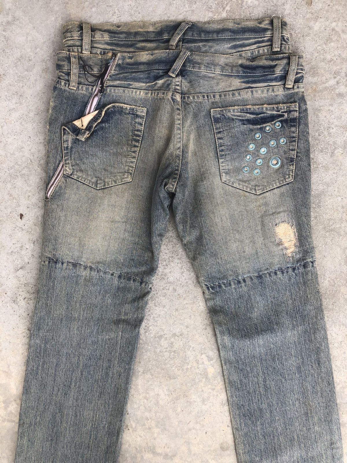 PPFM PPFM Double Waist Distressed Jeans Size US 32 / EU 48 - 11 Thumbnail