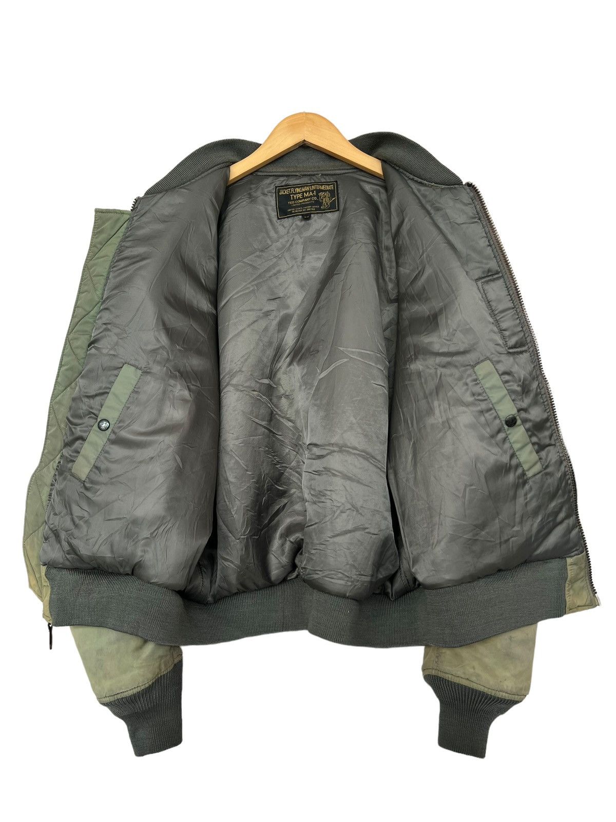 Tedman Vtg USAF Tedman Ted Company MA1 Sunfaded Baggy Bomber Jacket Size US L / EU 52-54 / 3 - 8 Thumbnail
