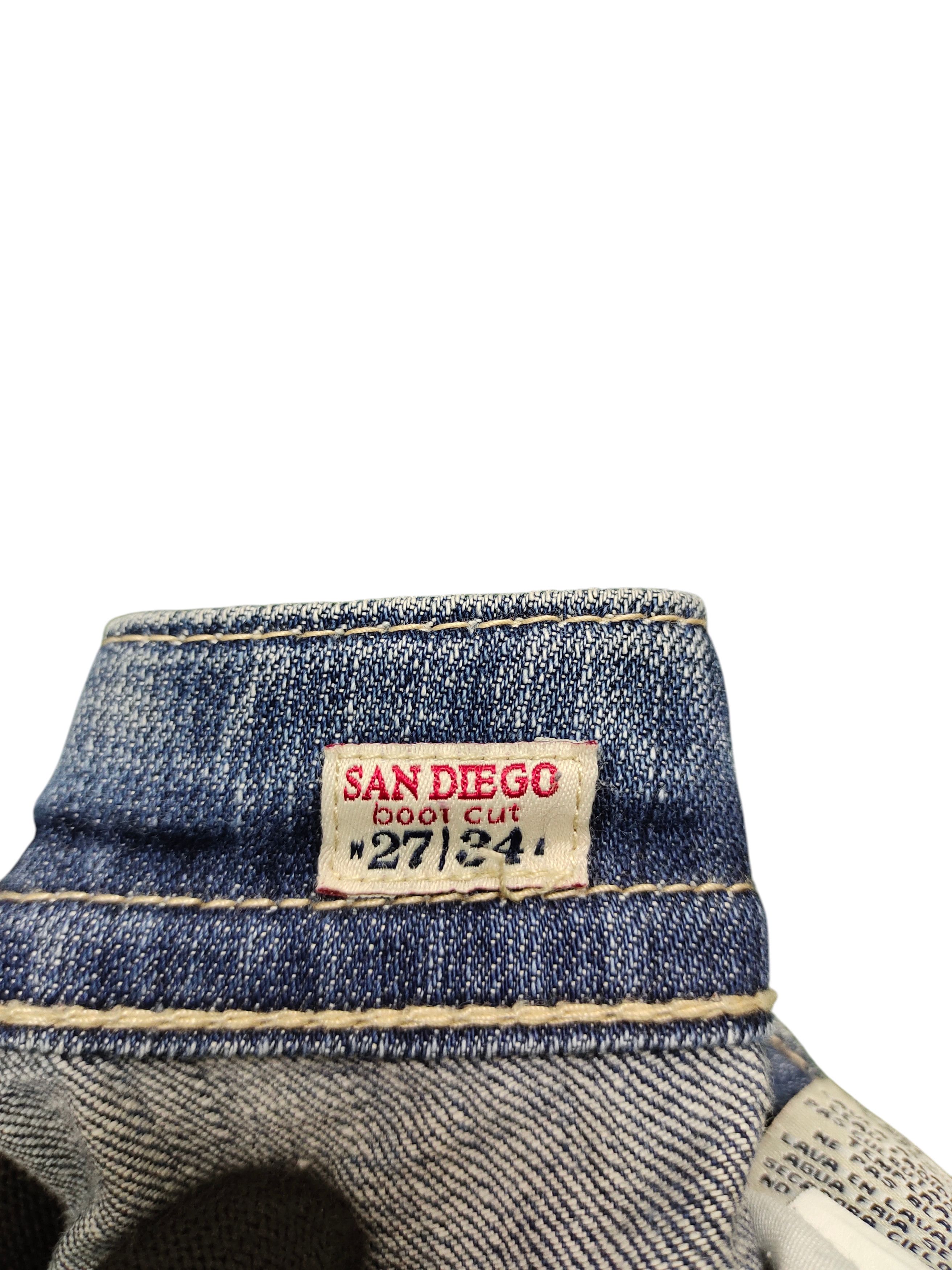 Mek Denim Flare Jeans Mek Denim Embroidered Denim Bootcut Low Rise Size US 27 - 12 Thumbnail