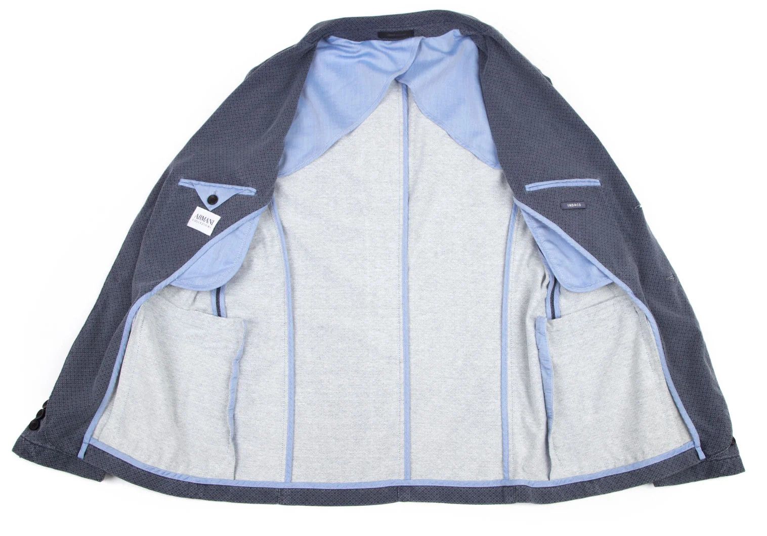 Armani Collezioni Cotton 2B Tailored Jacket in Navy Size 50 Size US M / EU 48-50 / 2 - 12 Thumbnail