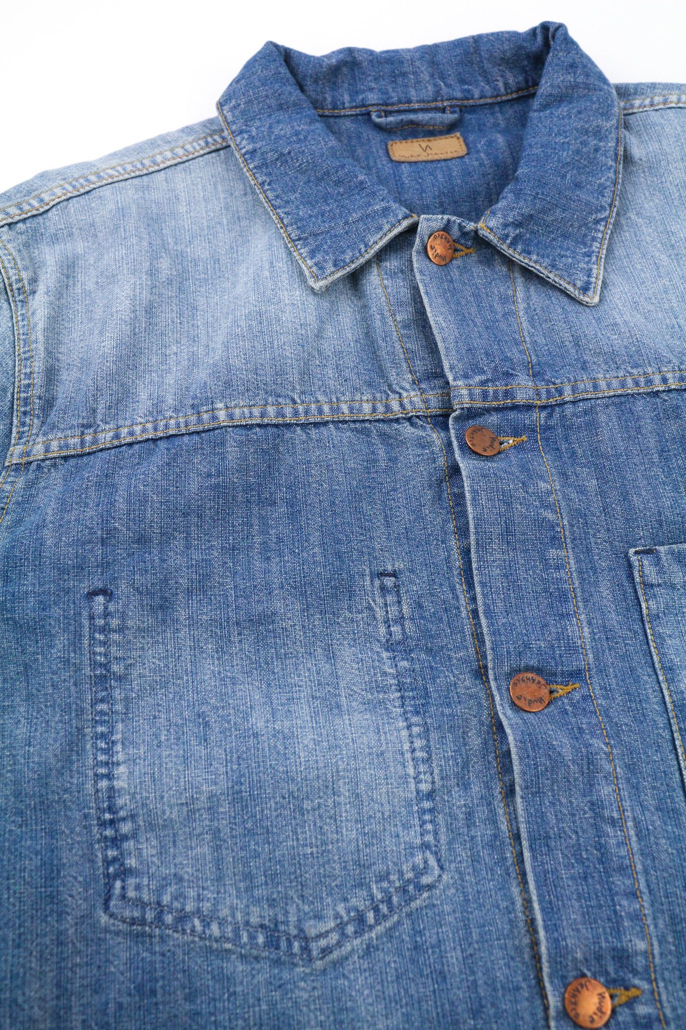 Nudie Jeans RONNY 2XL Indigo Denim Jacket 80733 Size US XXL / EU 58 / 5 - 7 Thumbnail