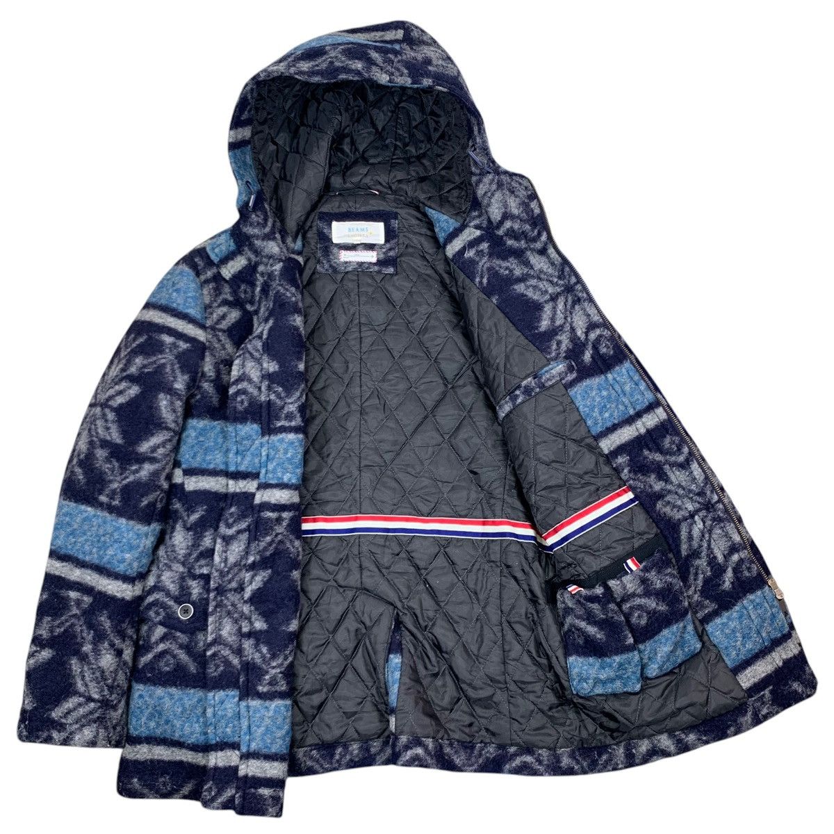 Beams Plus × Japanese Brand VINTAGE BEAM LIGHT NATIVE WOOL HOODIE COAT Size US L / EU 52-54 / 3 - 2 Thumbnail