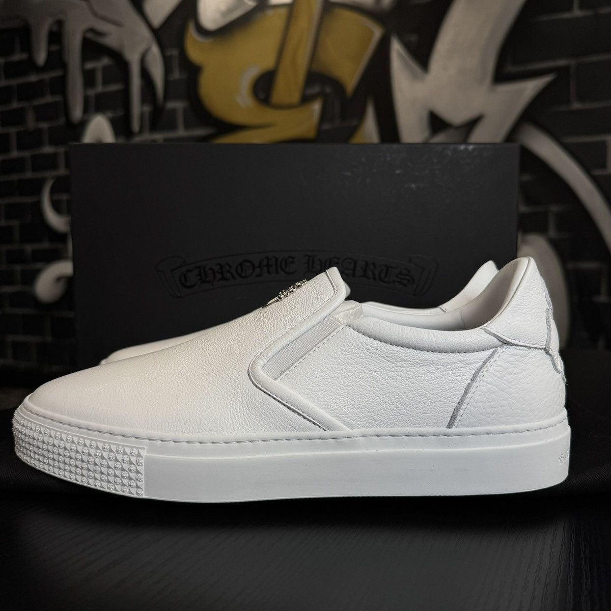 Chrome Hearts Chrome Hearts Dagger Slip On White Leather Size US 8 / EU 41 - 3 Thumbnail