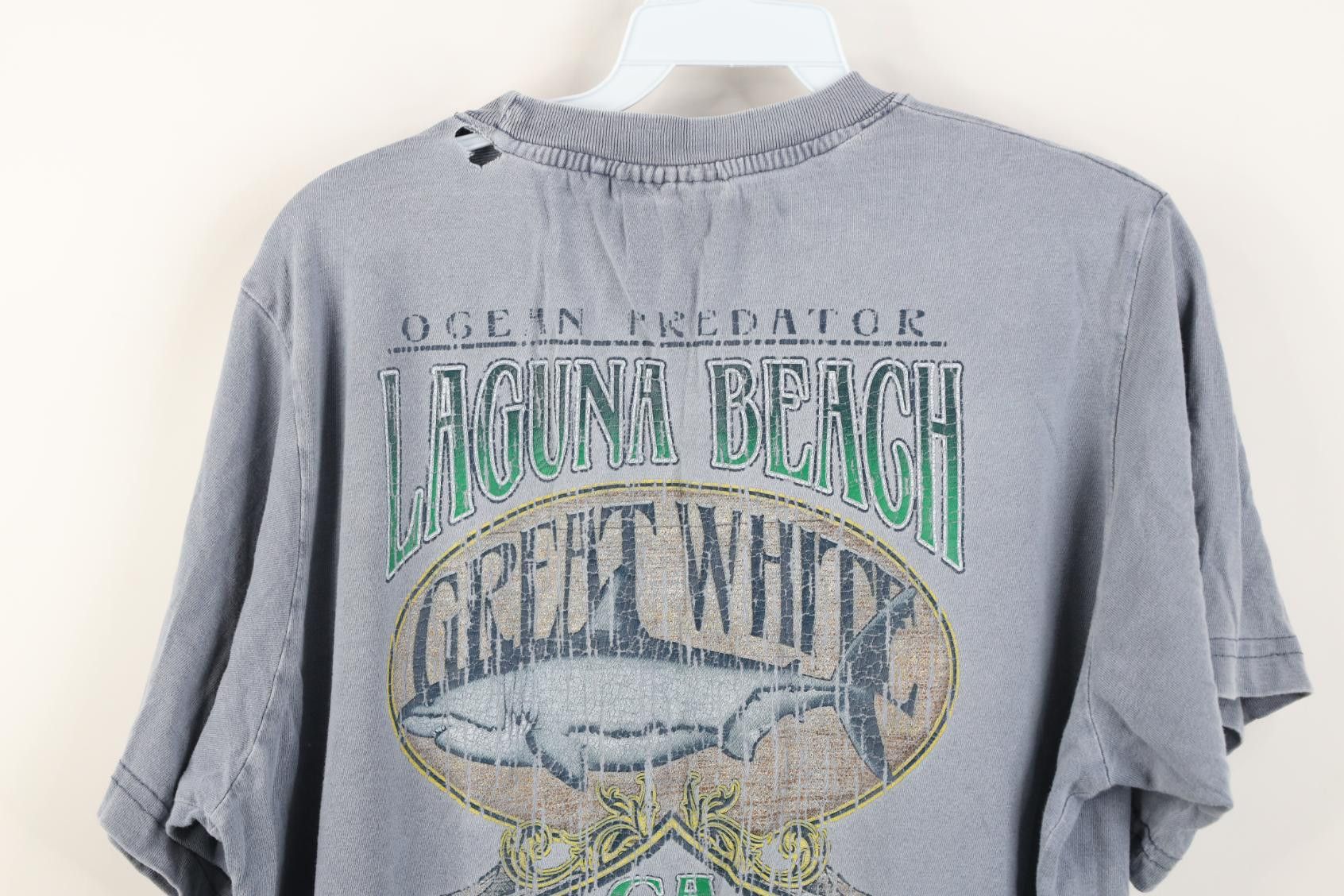 Vintage Vintage 90s Streetwear Laguna Beach White Shark T-Shirt Size US M / EU 48-50 / 2 - 12 Thumbnail