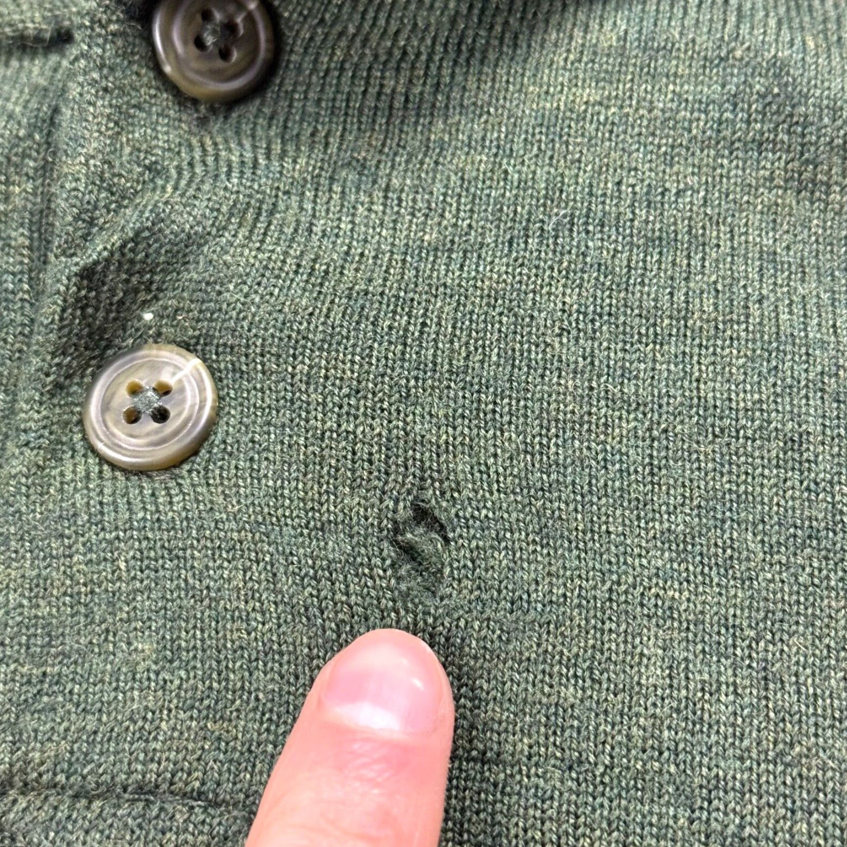 Vintage VINTAGE L.L. Bean Men’s Merino Wool Knit Polo Sweater Long Sleeve Golf Rugby Preppy Green Size Large Size US L / EU 52-54 / 3 - 3 Thumbnail