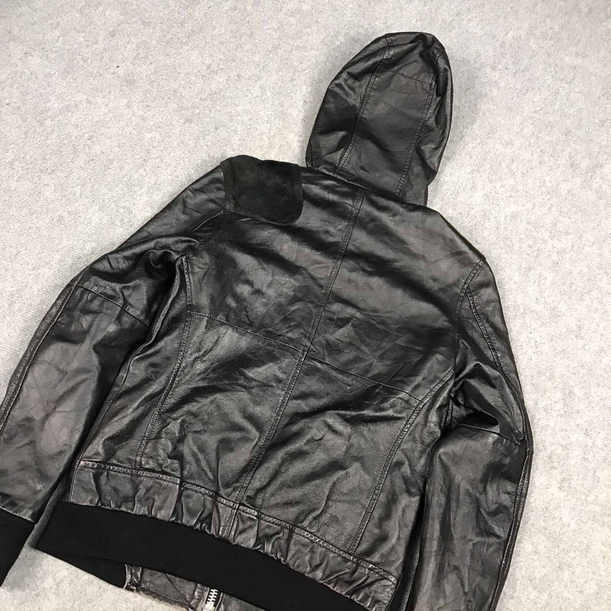 14th Addiction × If Six Was Nine LEATHER ZIPPER HOODIES JACKET PUNK LGB STYLE JACKET Size US S / EU 44-46 / 1 - 8 Thumbnail