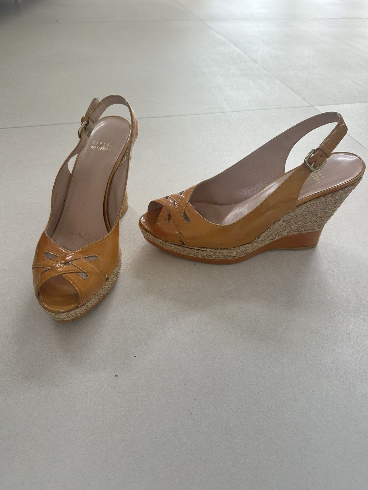 Stuart Weitzman Stuart Weitzman Patent Leather espadrille Sandals sz 9.5 Size US 9.5 / IT 39.5 - 1 Thumbnail