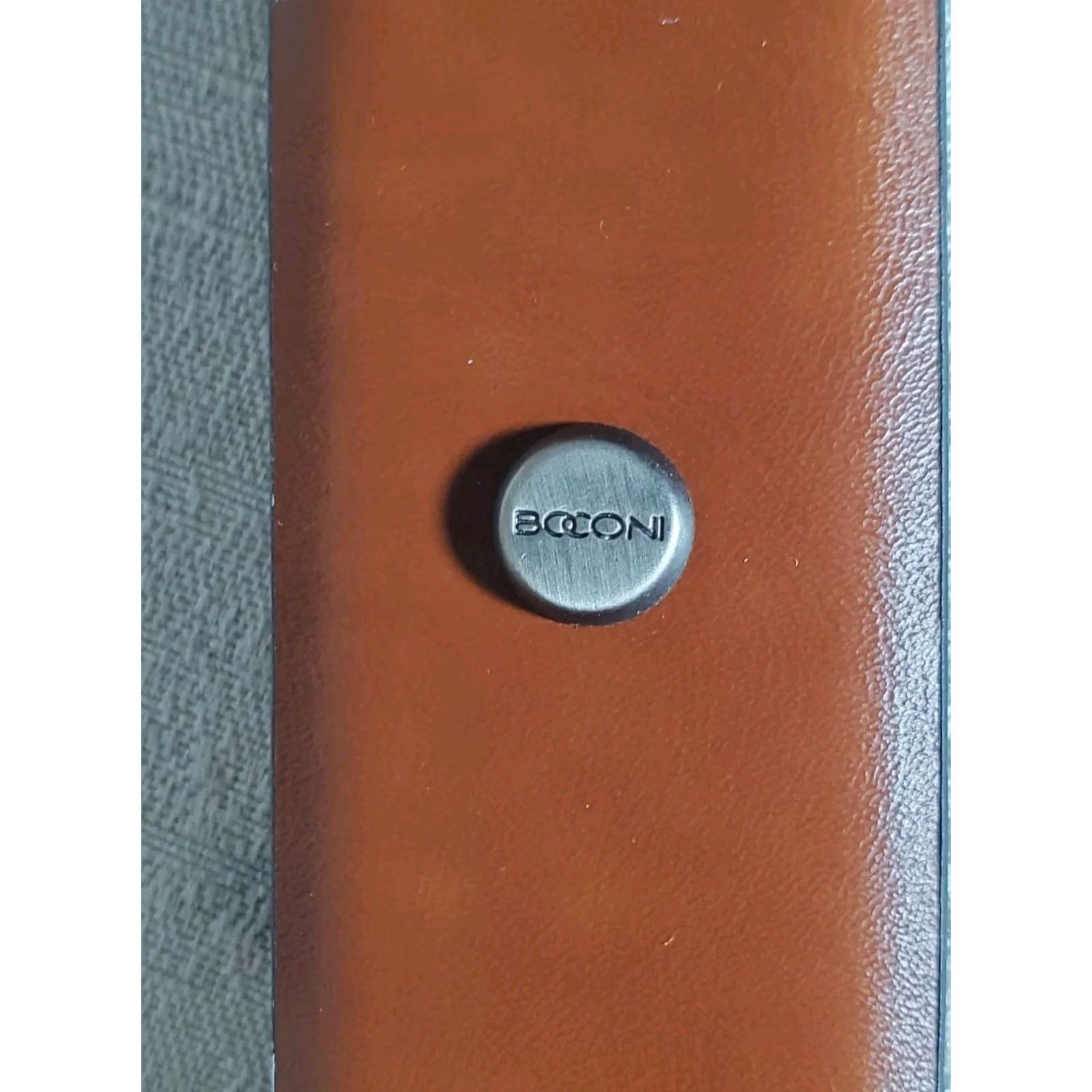 Doublet BOCONI Douglas Italian Leather Dress Belt Cognac Double Keepers Men Size 36 Size 36 - 5 Thumbnail