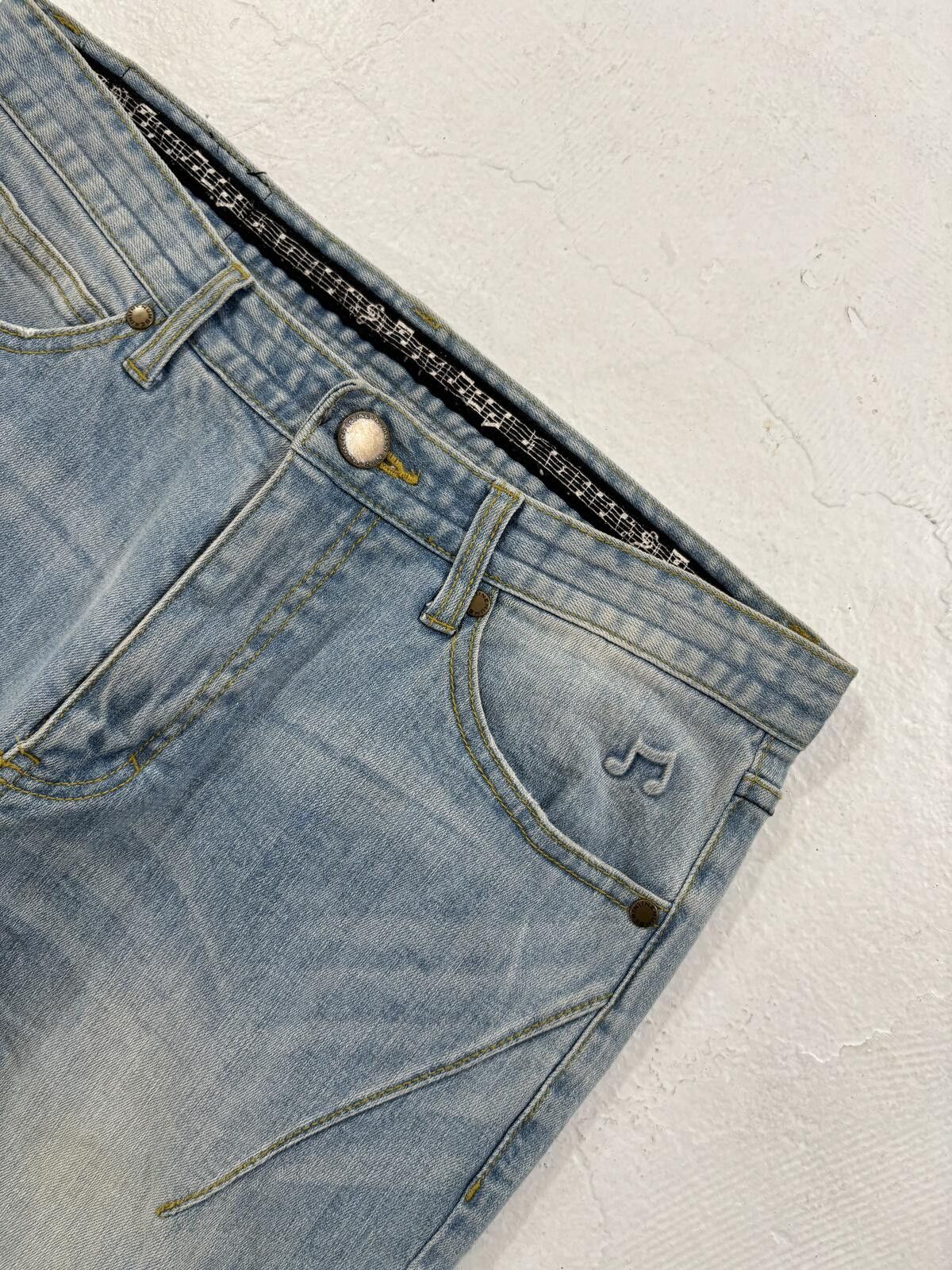 Number (N)ine Number (N)ine Music Note Crash Denim Size US 30 / EU 46 - 3 Thumbnail