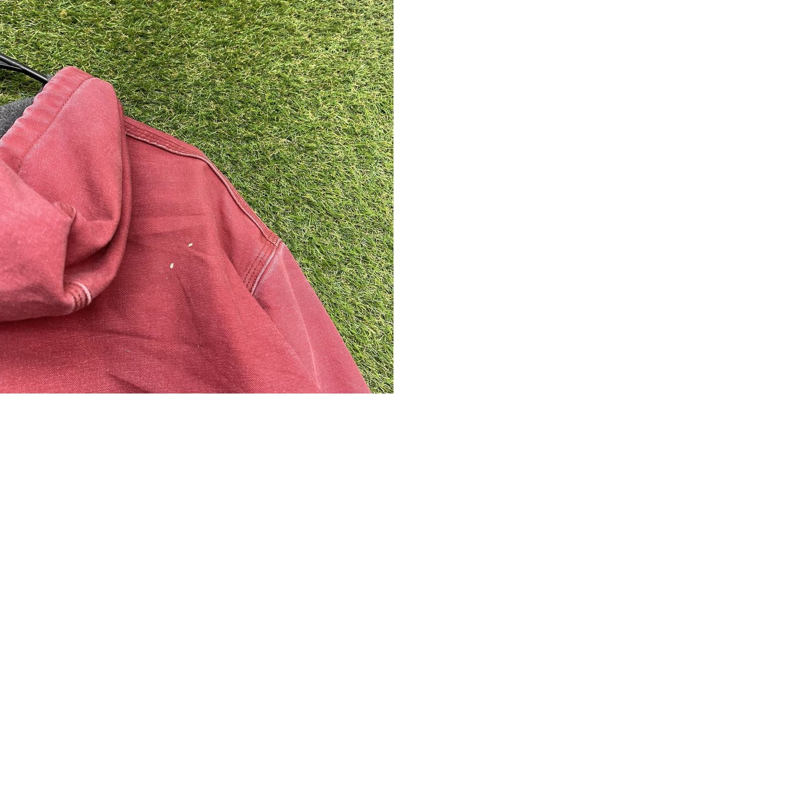 Carhartt Vintage Carhartt Jacket Mens 3XL Red Duck Canvas Hooded Lined J158-DKR - Workwear Overcoat Jacket Mens 3XL Red Canvas Hooded Lined Size US XXL / EU 58 / 5 - 10 Thumbnail