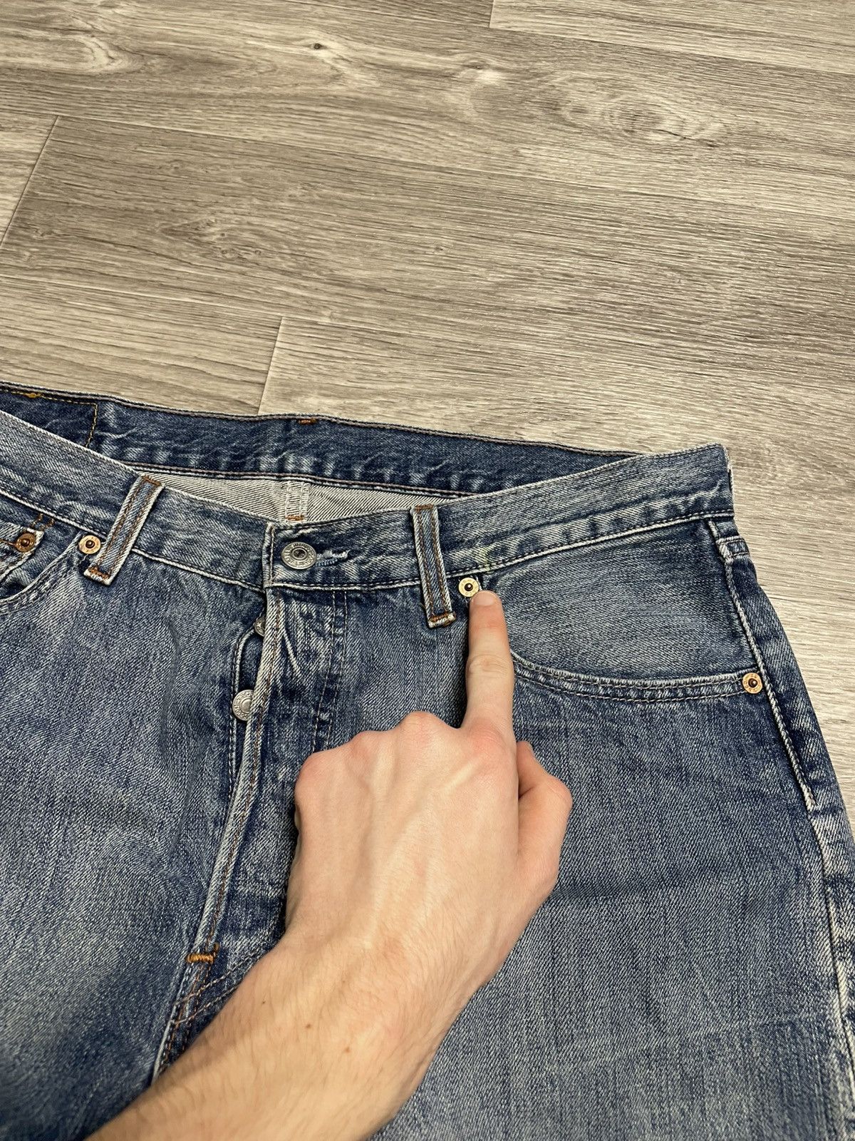 Levi's Vintage Clothing Vintage Levis 501 Blue Denim Jeans Selvedge 34/34 Size US 34 / EU 50 - 10 Thumbnail
