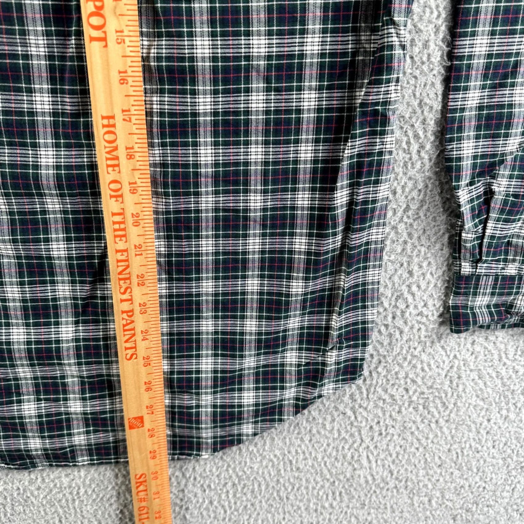 Ralph Lauren VINTAGE Ralph Lauren Shirt Mens M Green White Tartan Plaid Button-Up Midweight Size US M / EU 48-50 / 2 - 7 Thumbnail