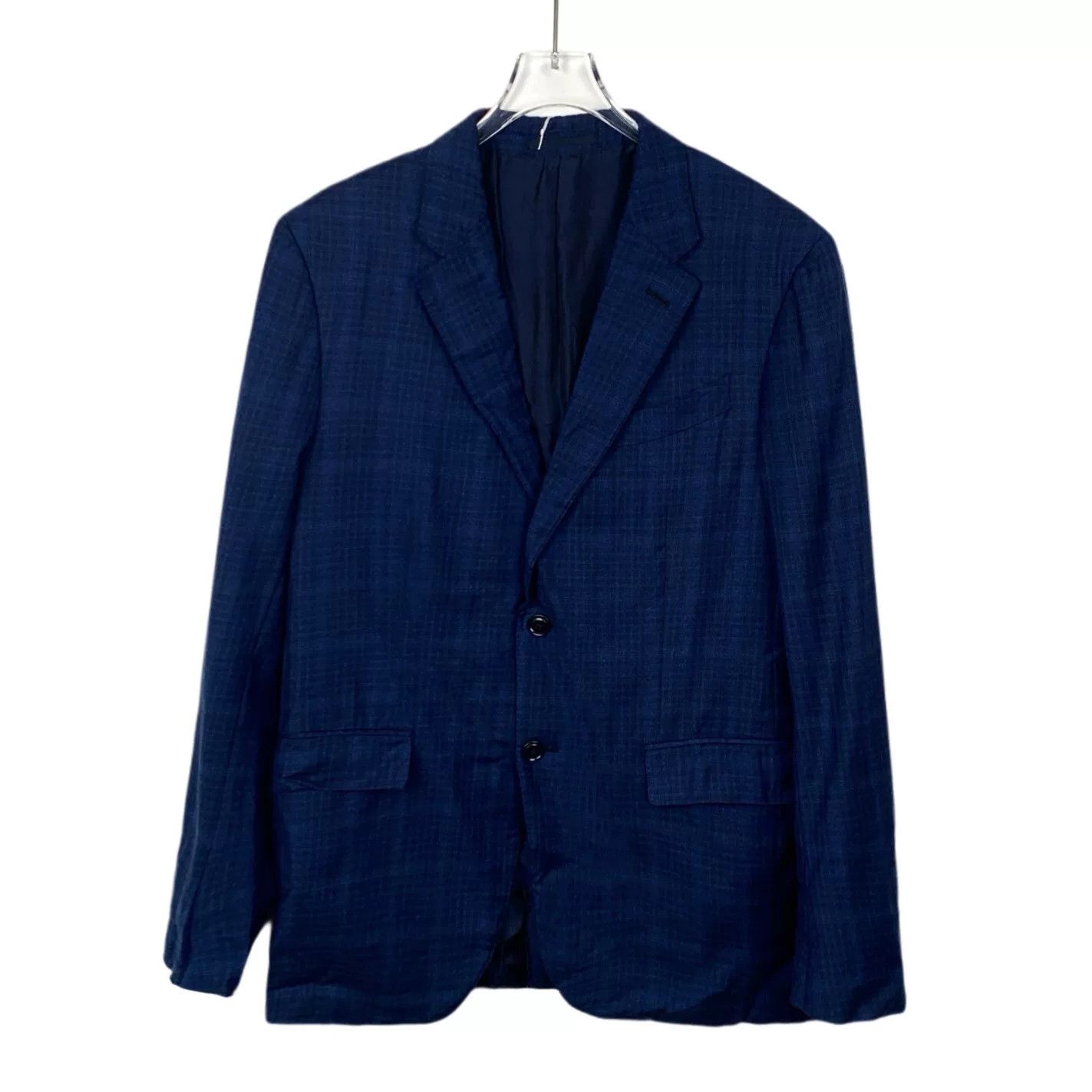 Ermenegildo Zegna Ermenegildo Zegna Silk Blend Check Blazer 52R Size 52R - 1 Thumbnail