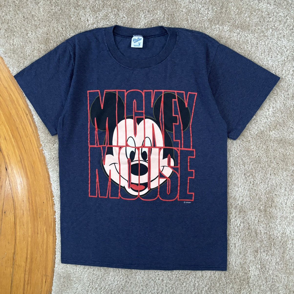 Disney × Vintage Vintage 1990s Mickey Mouse Disney World Striped Shirt Medium Size US M / EU 48-50 / 2 - 3 Thumbnail