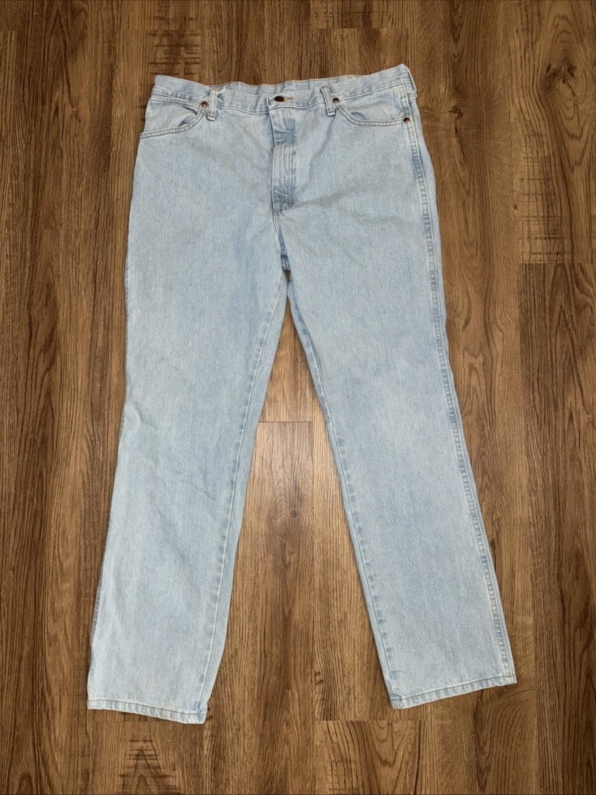 Wrangler Wrangler Mens 38x32 Cowboy Cut 936 Slim Fit Jeans Light Wash Size US 38 / EU 54 - 4 Thumbnail