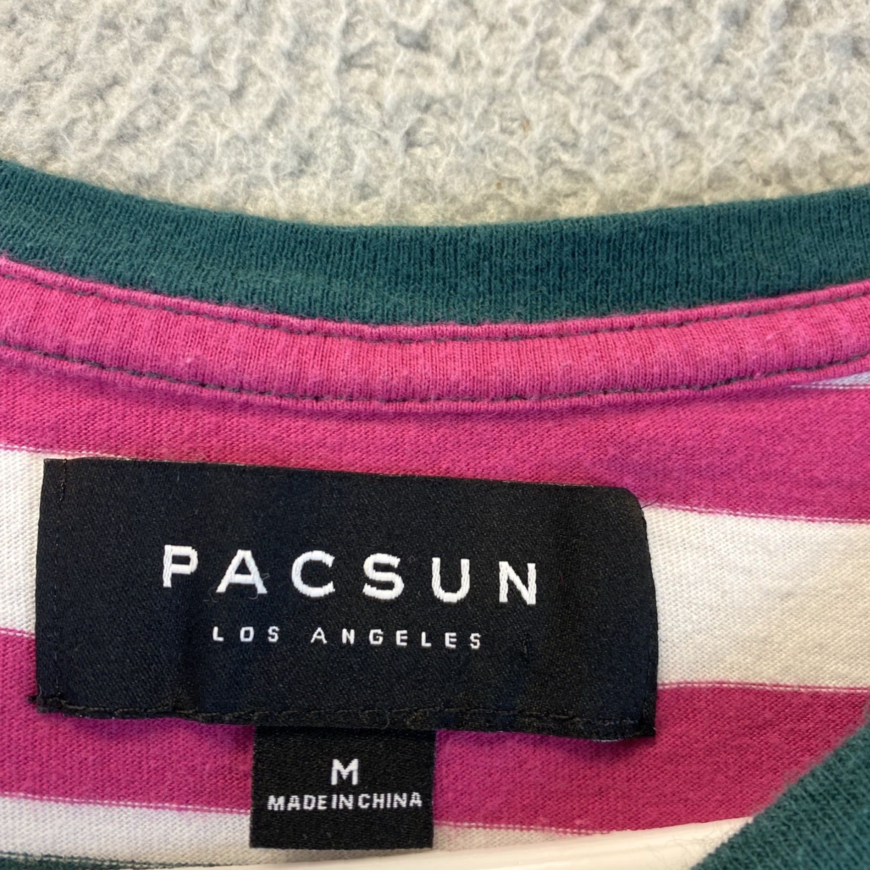 Pacsun PacSun Men's Long Sleeve Stripe Shirt Green Size M 72-36 Mens Size US M / EU 48-50 / 2 - 4 Thumbnail