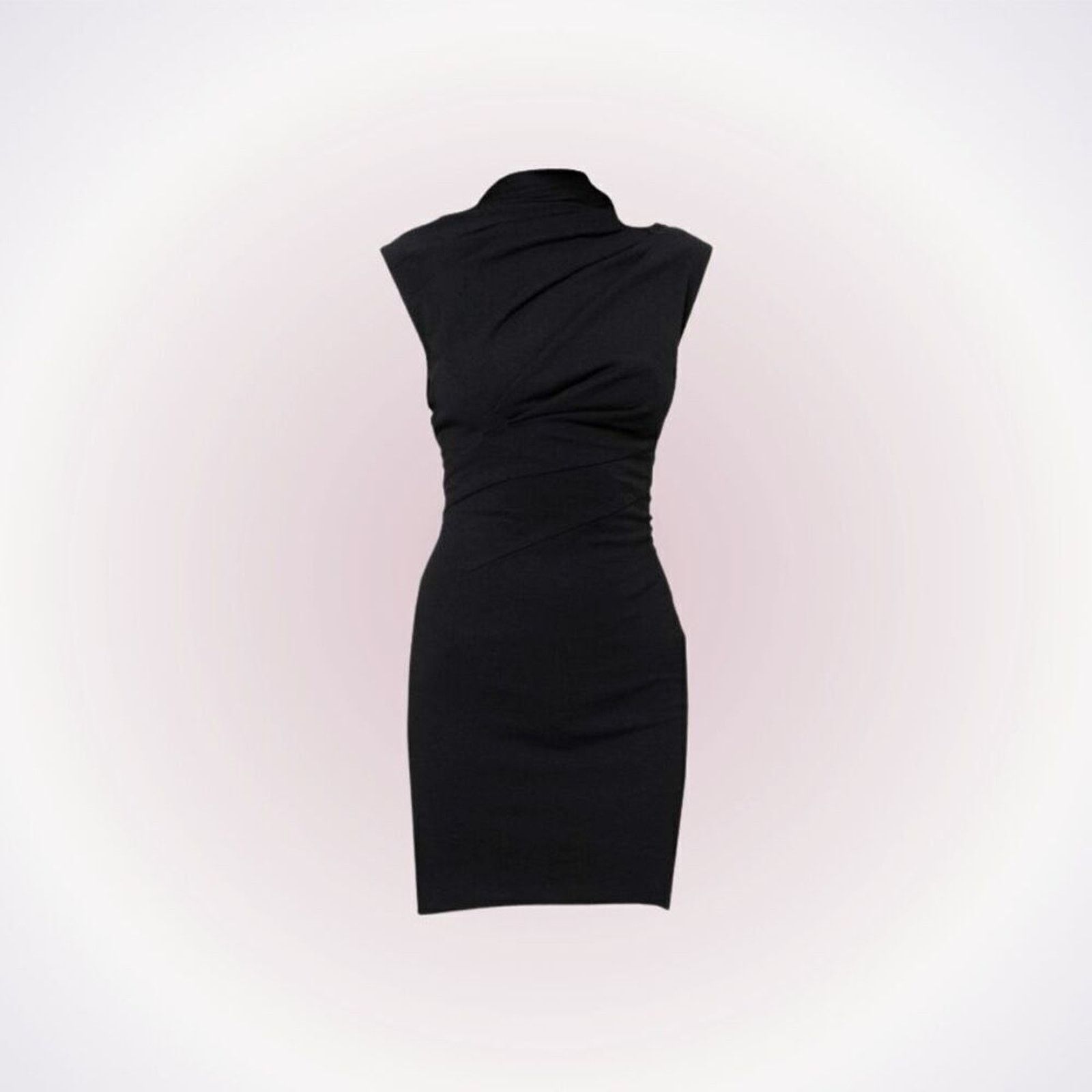 RTA Holly twisted neck mini organza jersey dress Sz 4 NWT