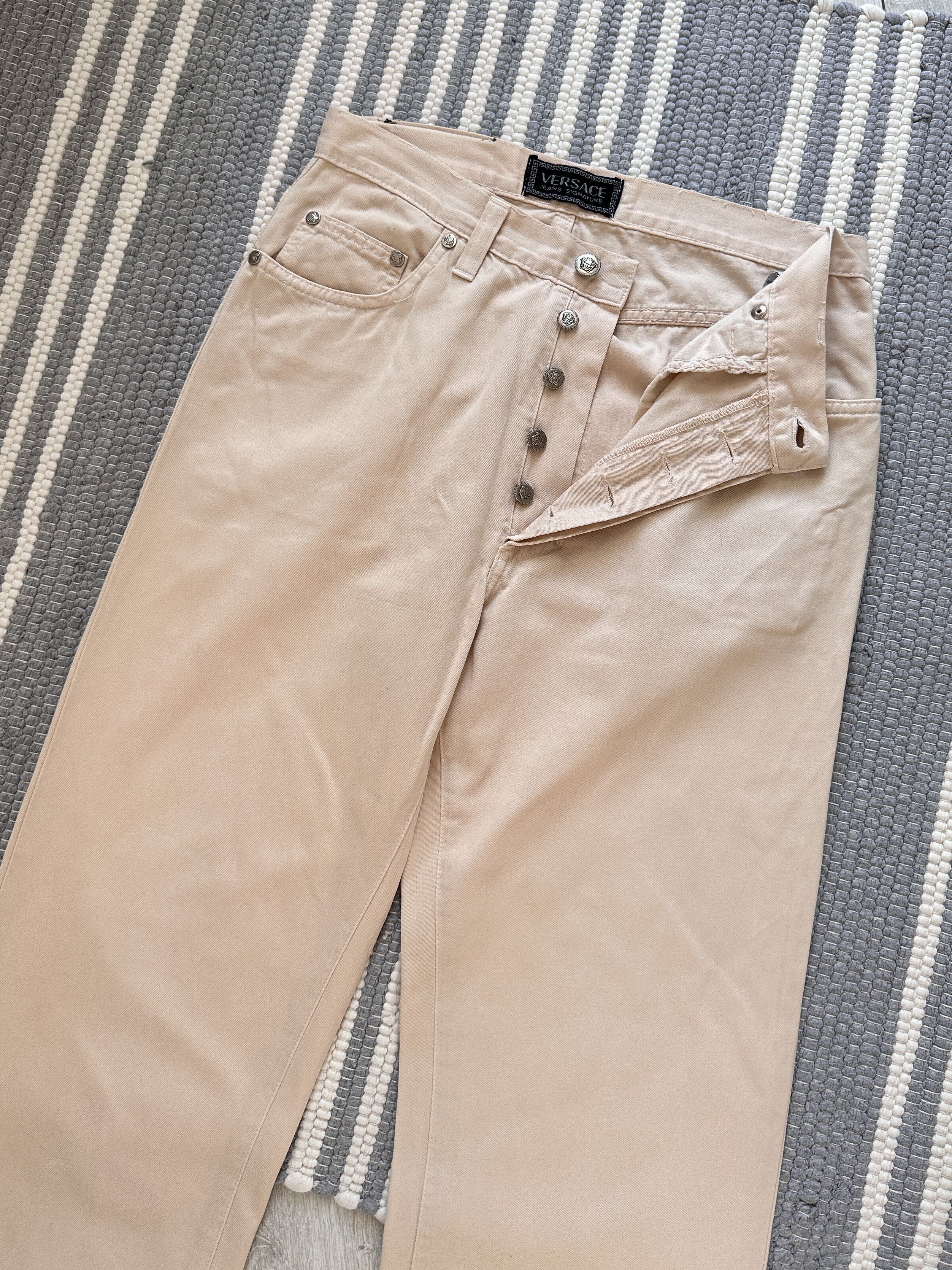 Versace Vintage Versace Jeans Couture Beige Pants Trousers Size US 30 / EU 46 - 4 Thumbnail