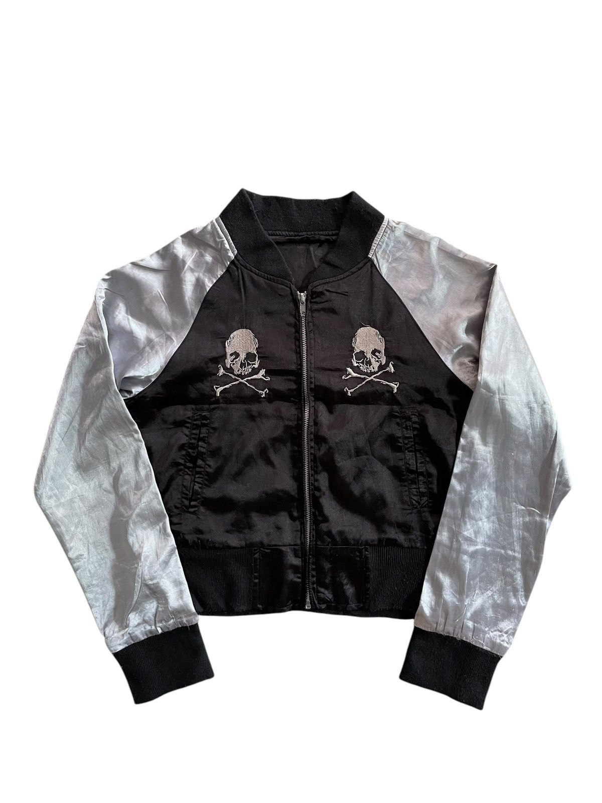 Vintage Sukajan Skulls Hell Cat Punks Zipper Jacket