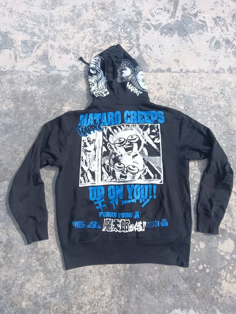 image of Vintage Hardcore Chocolate Hoodie X Fujiko Fujio Mataro in Black, Men's (Size Medium)