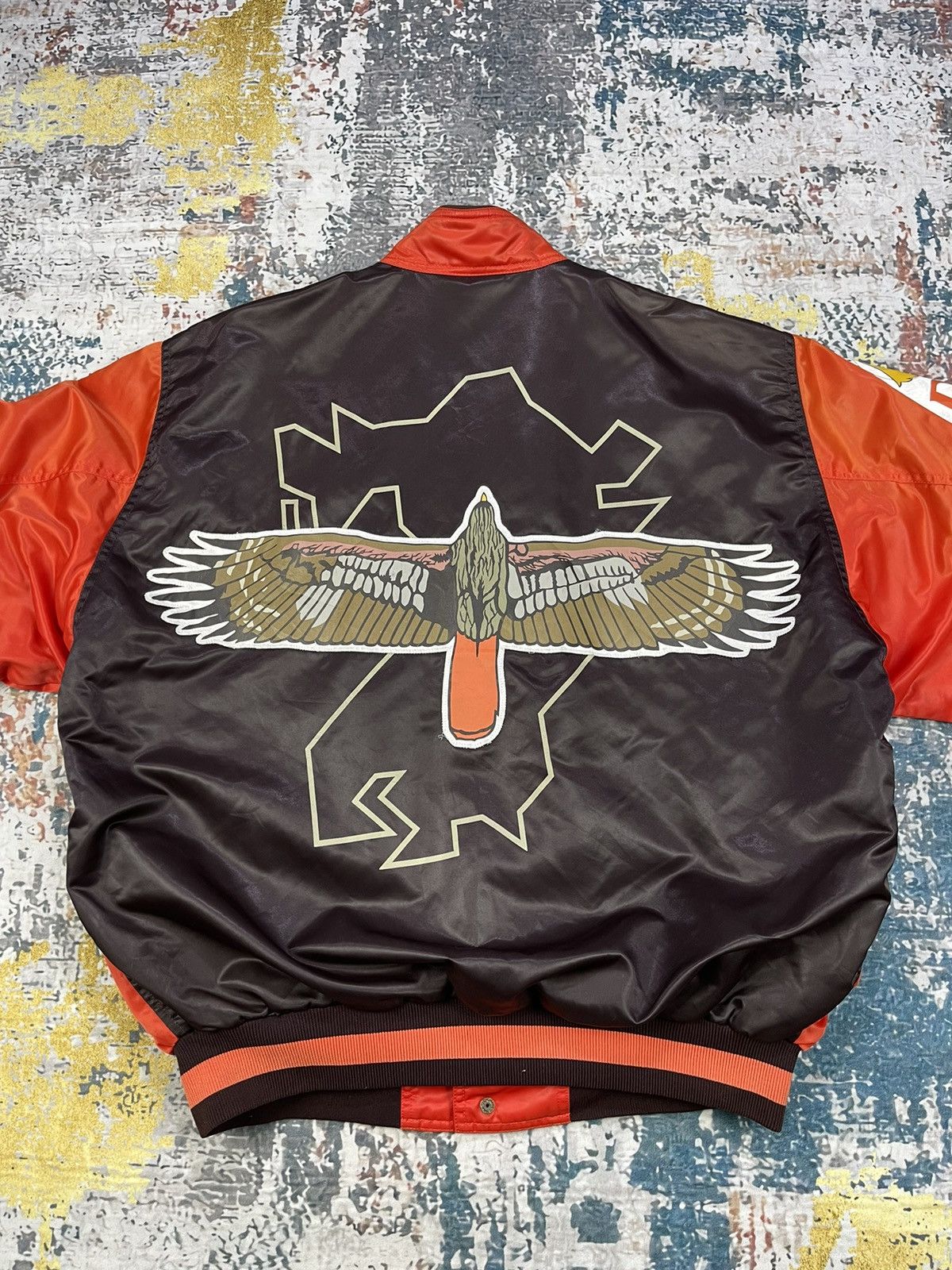 Asics Vintage 90s Asics Back Big Icon Stadium Jacket Size US L / EU 52-54 / 3 - 12 Thumbnail