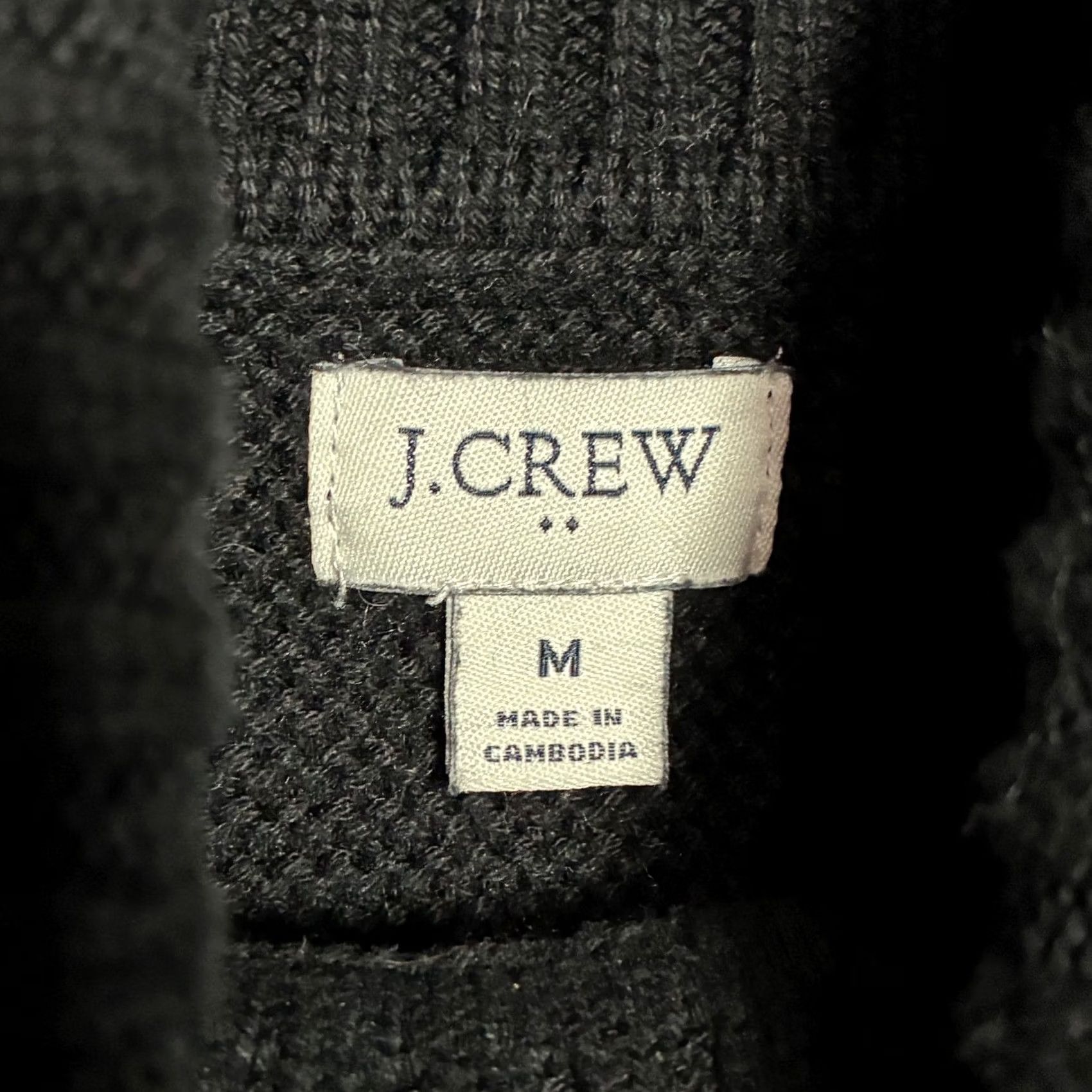 J.Crew J. Crew Black Textured Knit Turtleneck Sweater Women's M Long Sleeve Pullover Casual Knitwear Size M / US 6-8 / IT 42-44 - 6 Thumbnail
