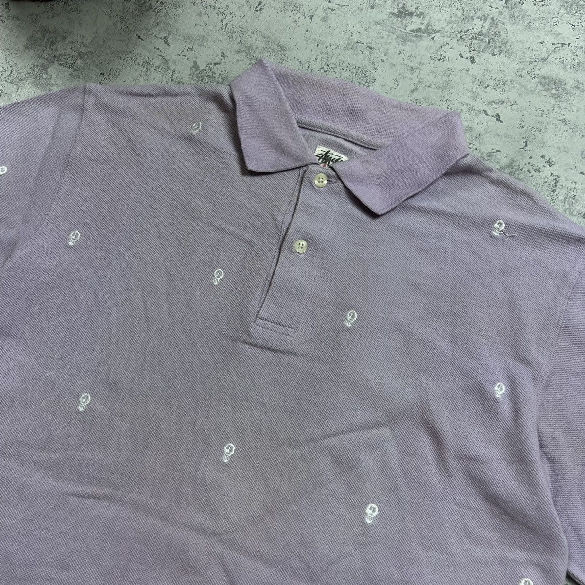 Stussy 00s Stussy Japan Skull Logo Vintage Y2K Button Up Retro Polo Size US M / EU 48-50 / 2 - 5 Thumbnail