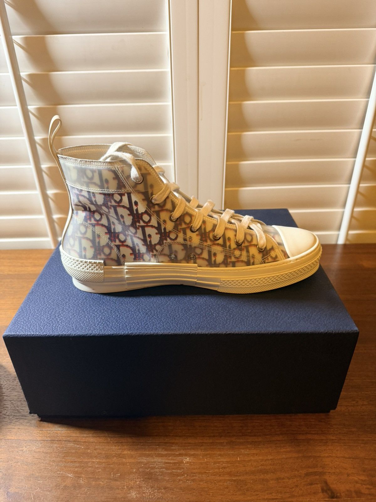 Dior Dior B23 High Top Red Blue Oblique Size US 10 / EU 43 - 6 Thumbnail