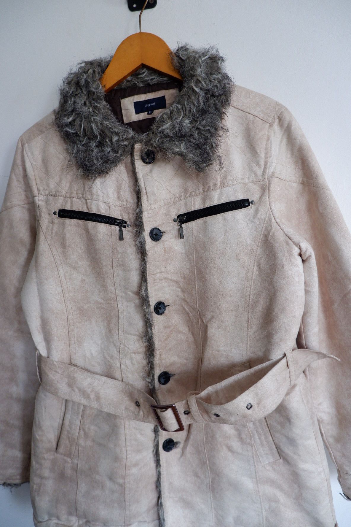 Tornado Mart 2000s-Fur Neck SIGNAL Japan Brand Sherling Jacket Size US M / EU 48-50 / 2 - 3 Thumbnail