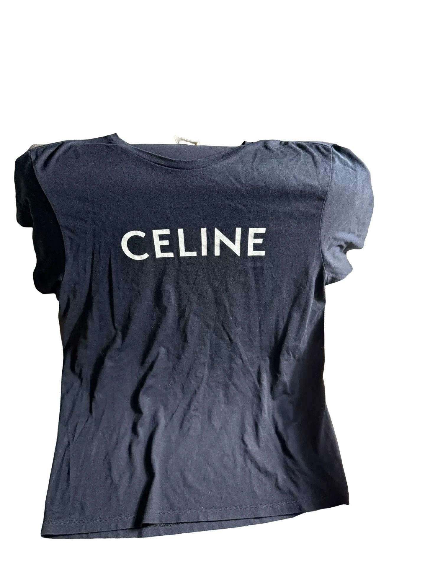 Celine Celine Logo Print Cotton T-Shirt XL Size US XL / EU 56 / 4 - 1 Thumbnail