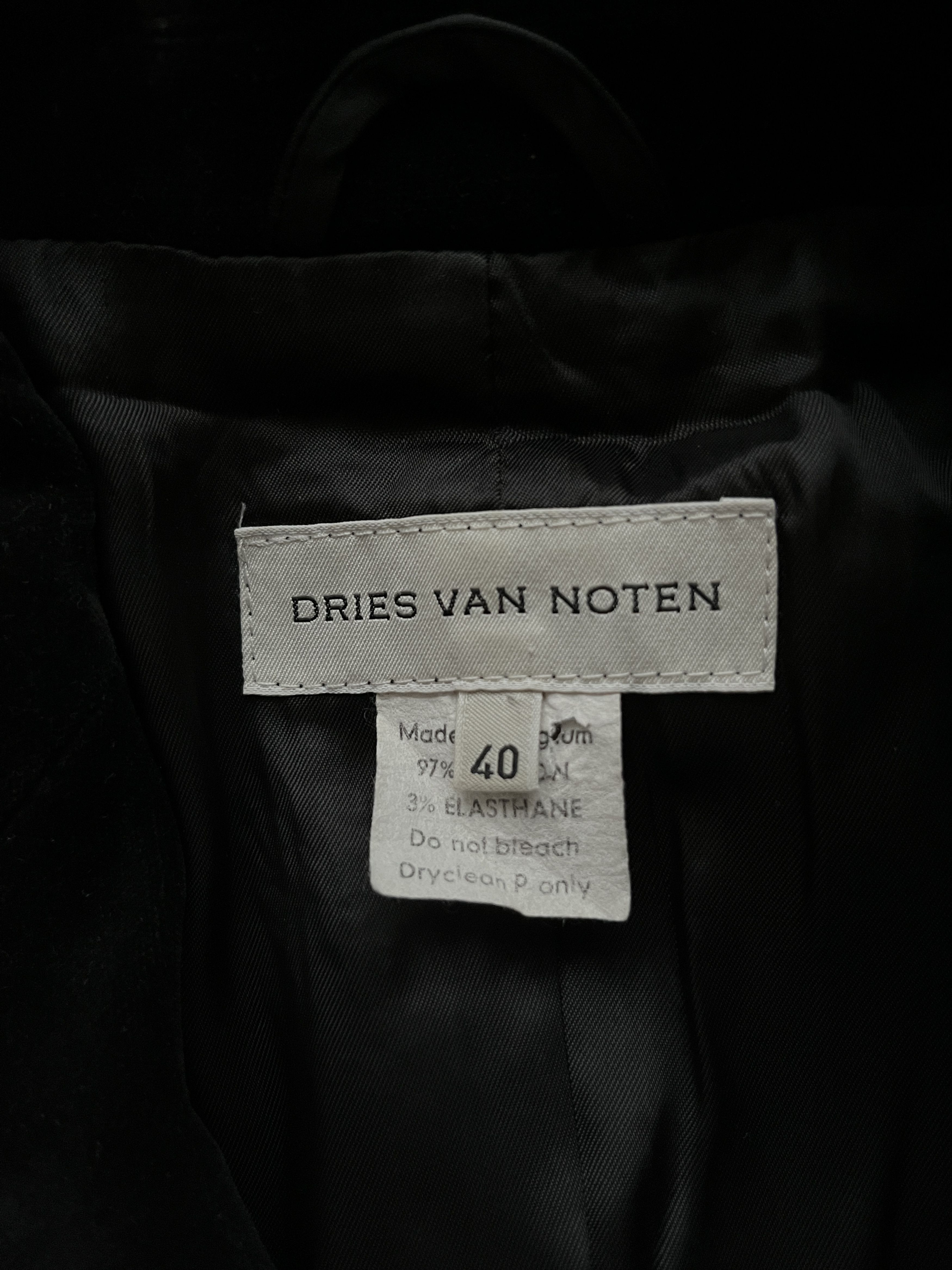 Dries Van Noten ⚡️QUICK SALE⚡️Dries Van Noten Black Velvet Blazer Jacket Size M / US 6-8 / IT 42-44 - 4 Thumbnail
